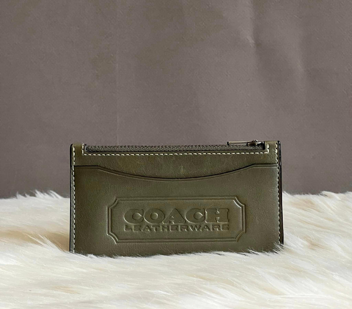 Coach Men’s Zip Card Case with Coach Badge