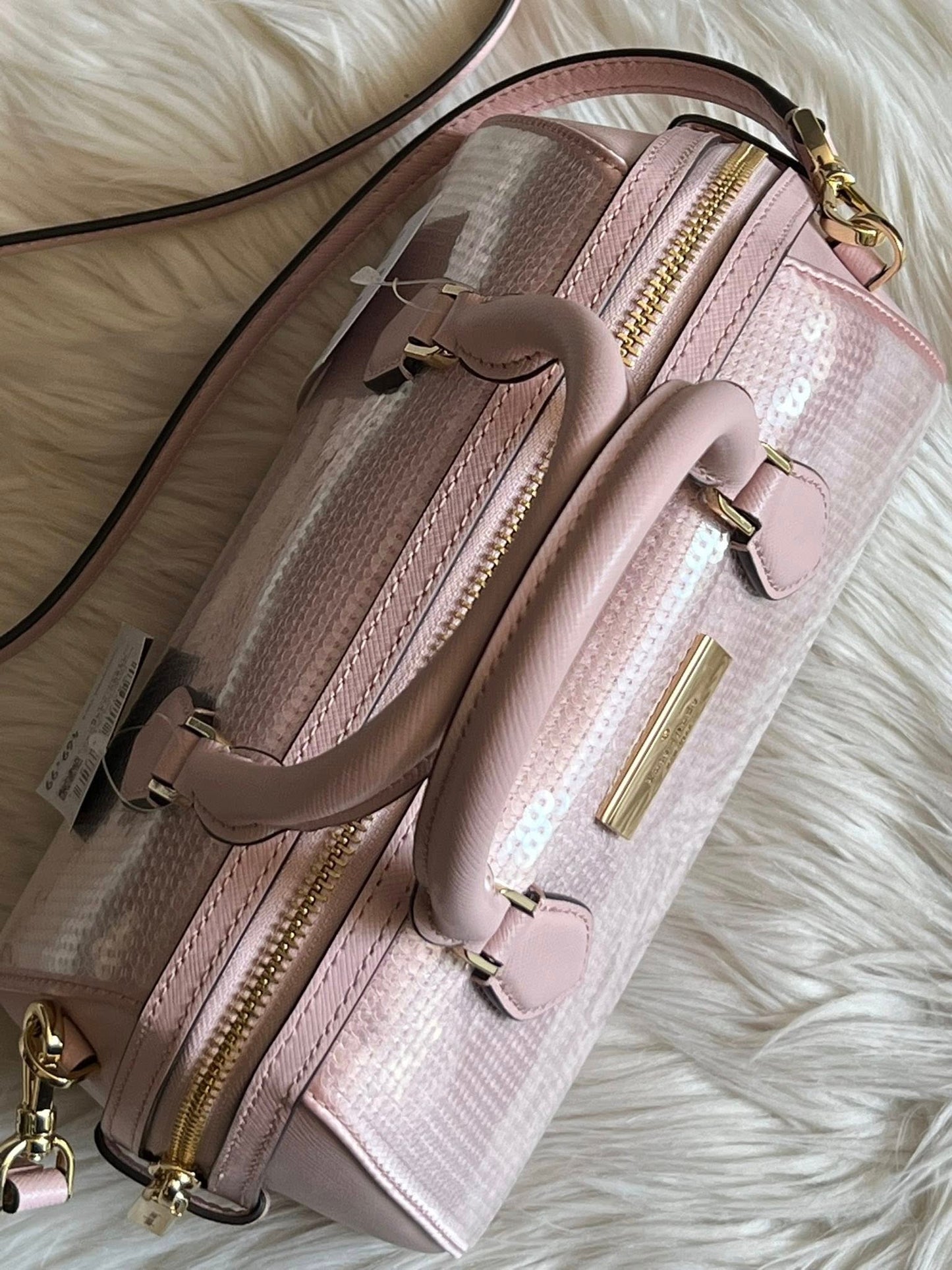 Kate Spade Madison Satin Sequin Small Dolly Duffle