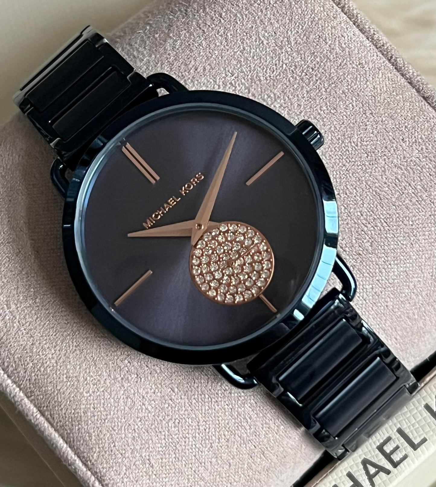 Michael Kors Women's Portia Crystallized Blue Steel Watch