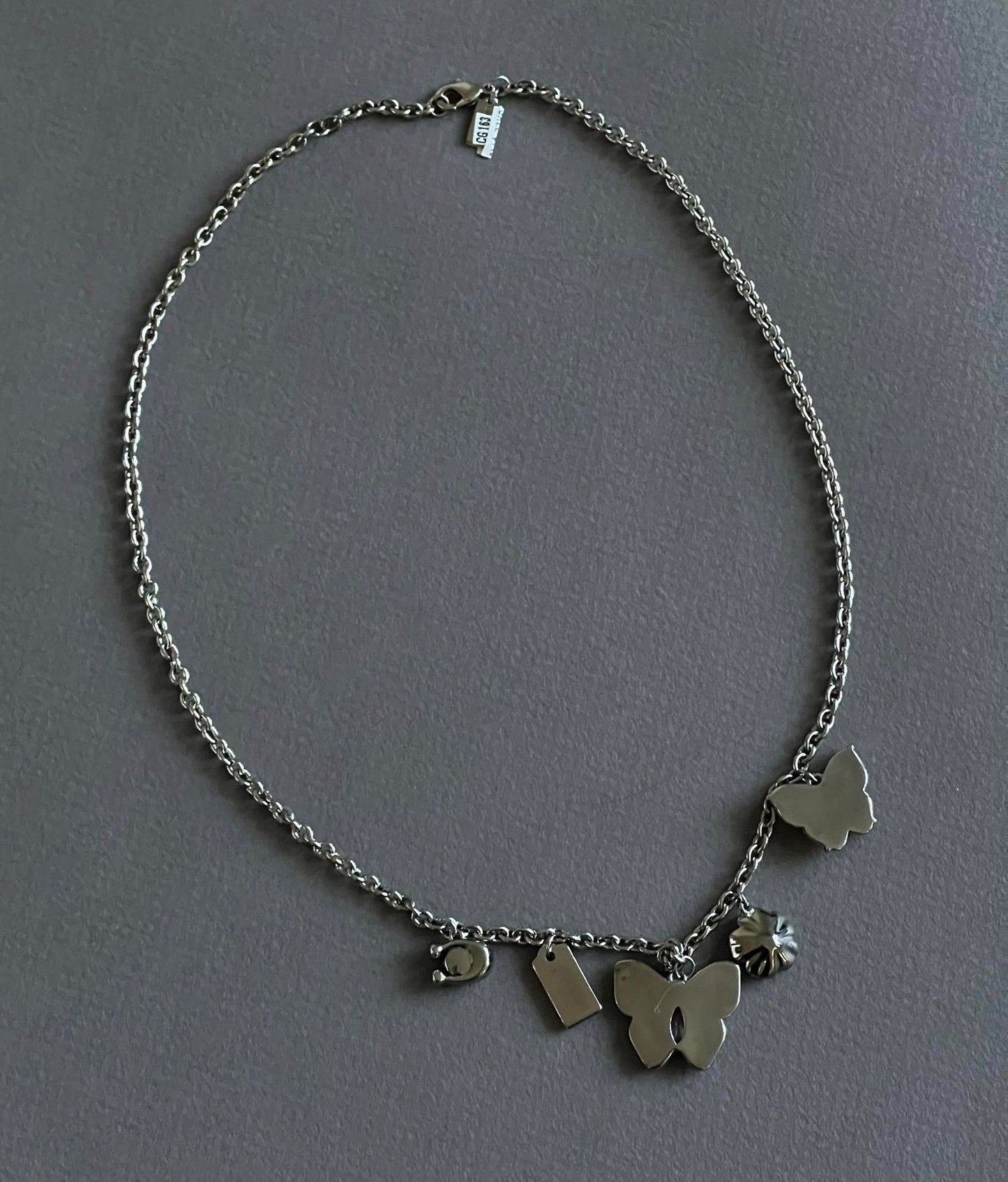 Coach Butterfly Charm Necklace