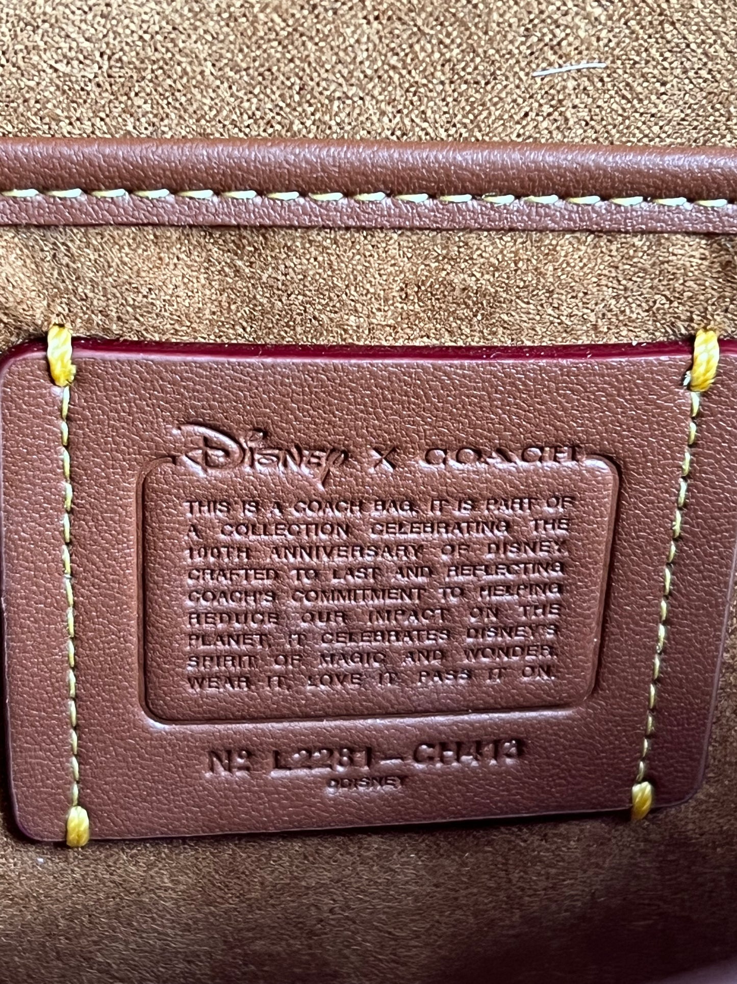 Disney X Coach Studio Shoulder Bag with Mickey Mouse and Flowers