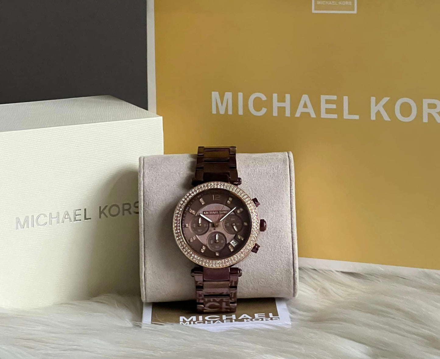 Michael Kors Women’s Parker Brown Stainless Steel Watch