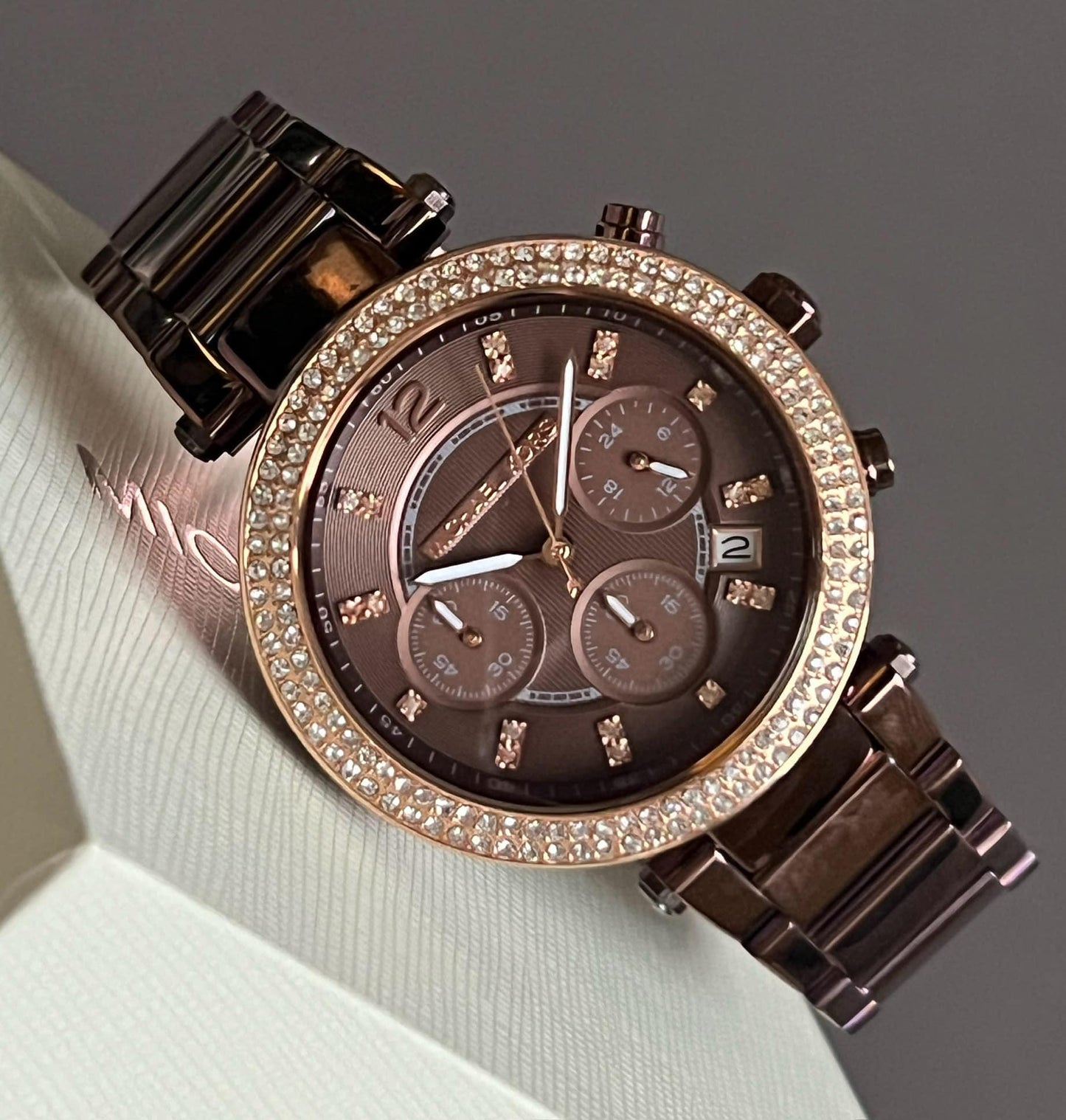 Michael Kors Women’s Parker Brown Stainless Steel Watch