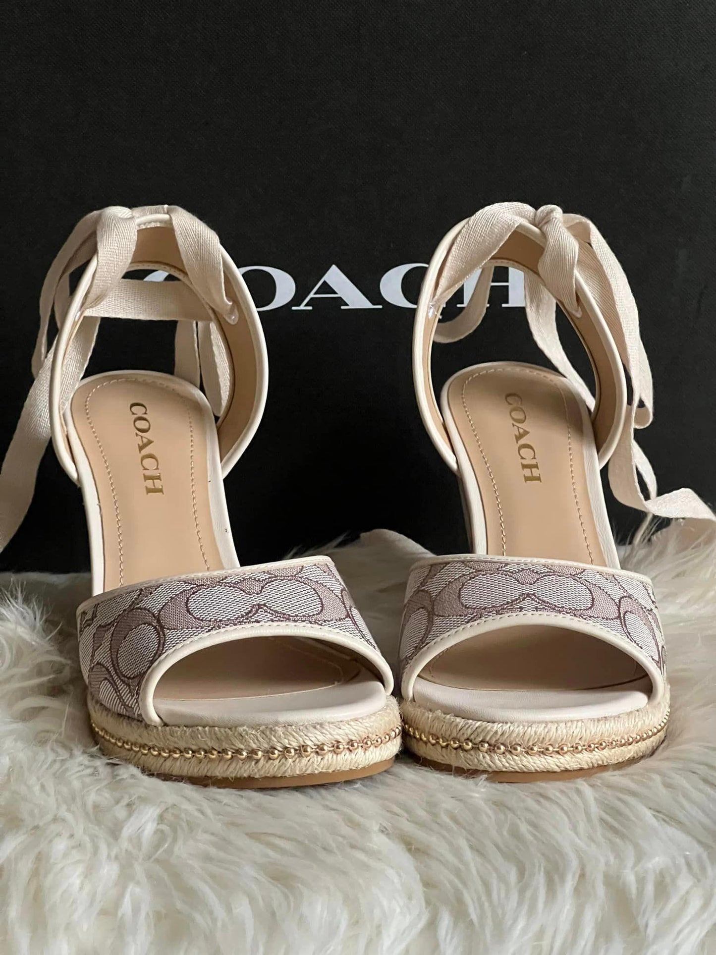 Coach Page Wedge in Recycled Signature Jacquard