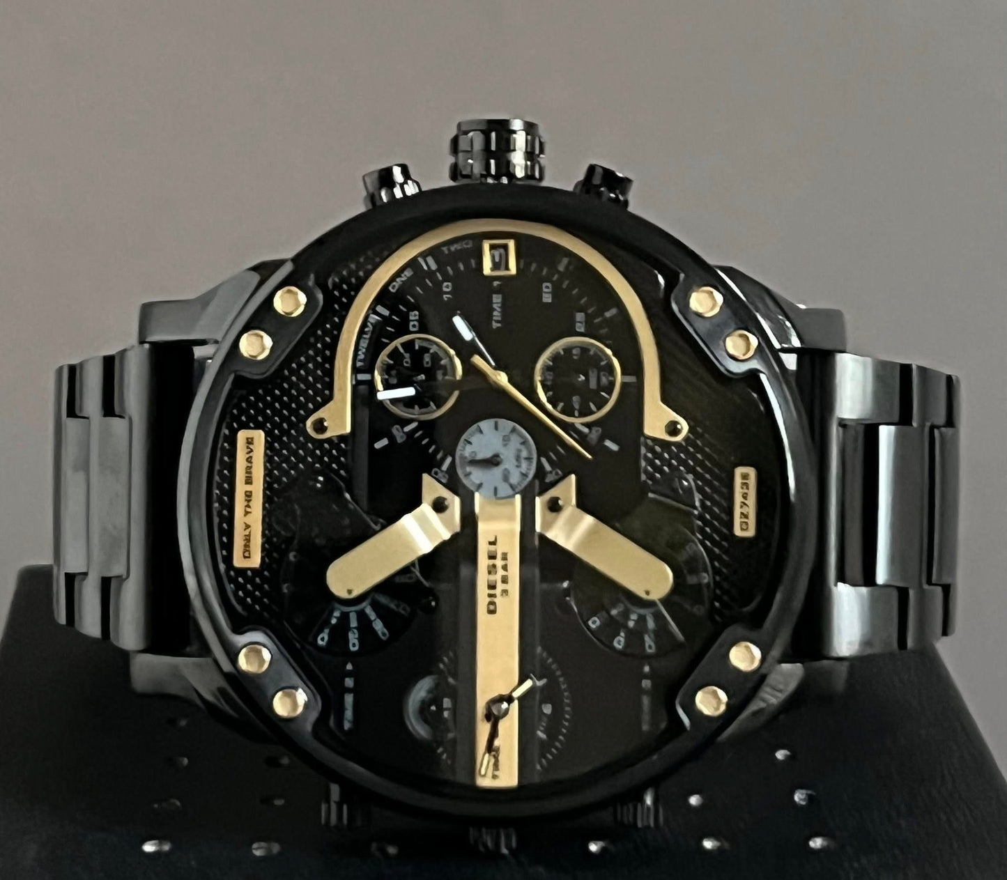 DZ7435 - Diesel Men’s Mr. Daddy 2.0 Chrono Black Dial Leather Watch