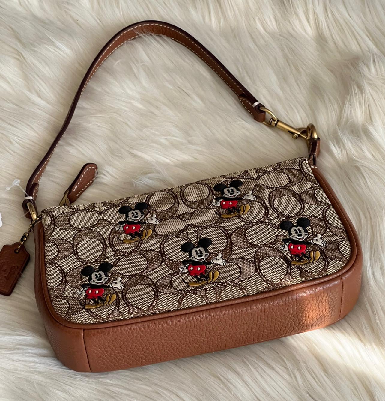 Coach Disney X Nolita 19 in Signature Jacquard with Mickey Mouse Print