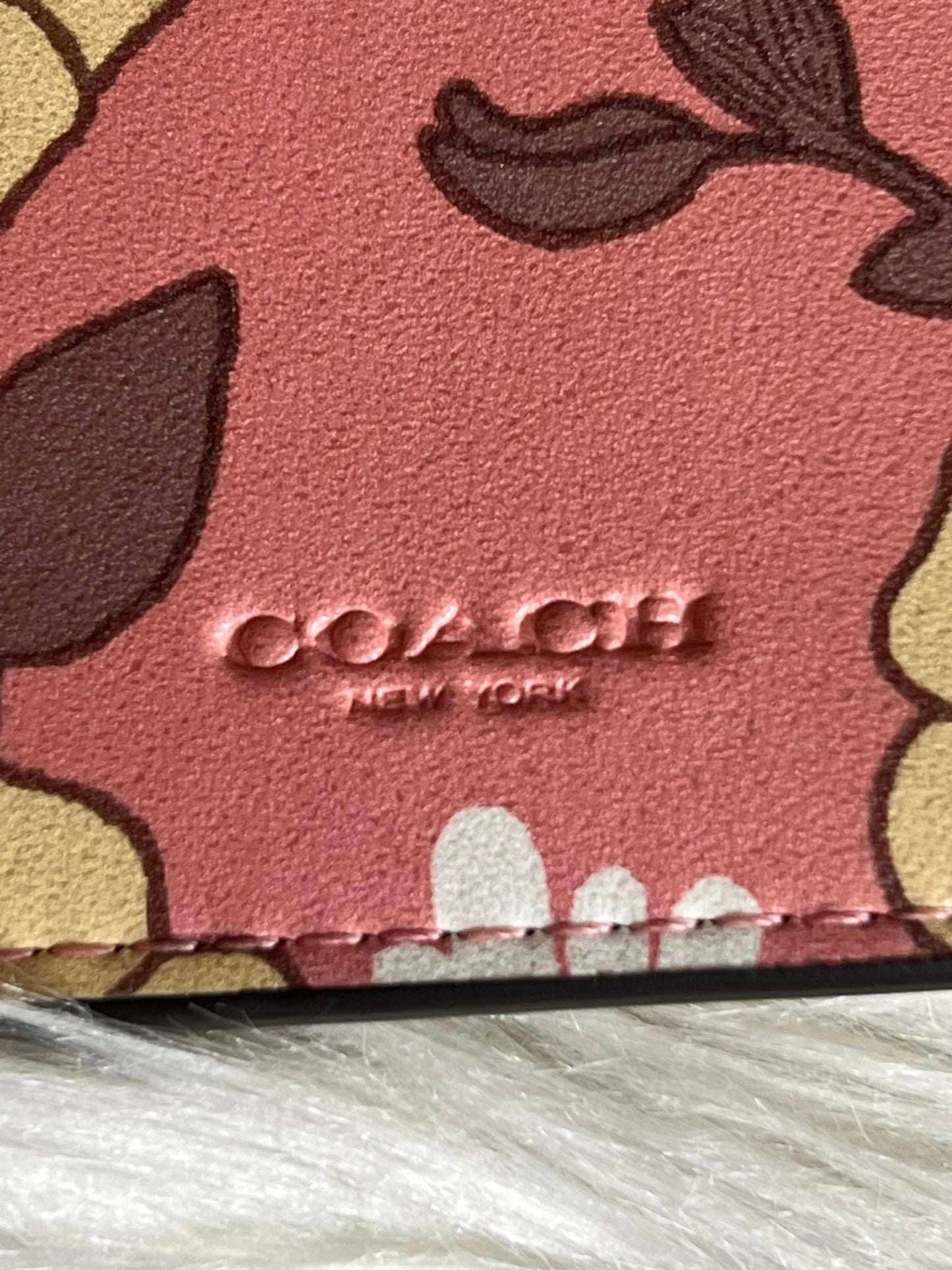 Coach Slim Zip Wallet With Floral Cluster Print Interior