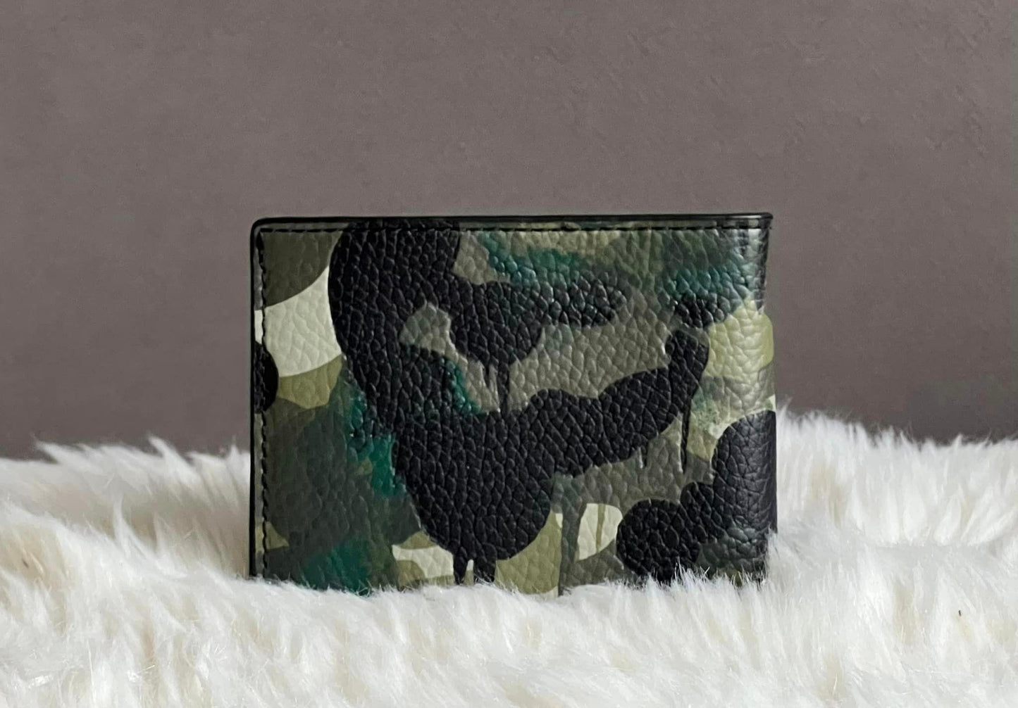 Coach Men’s Slim Billfold Wallet With Camo Print