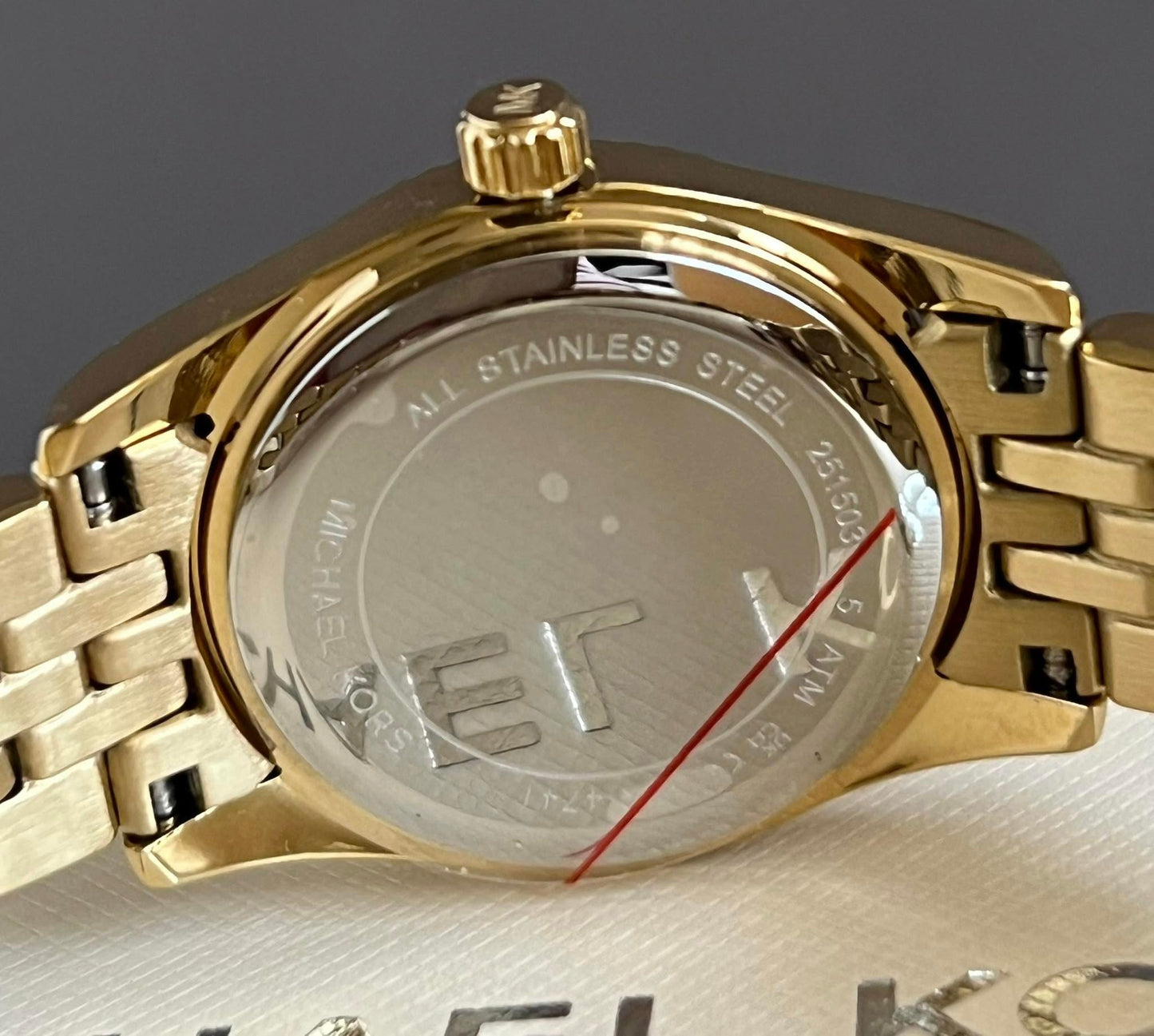 Michael Kors Women’s Petite Lexington Pave Gold-Tone Watch