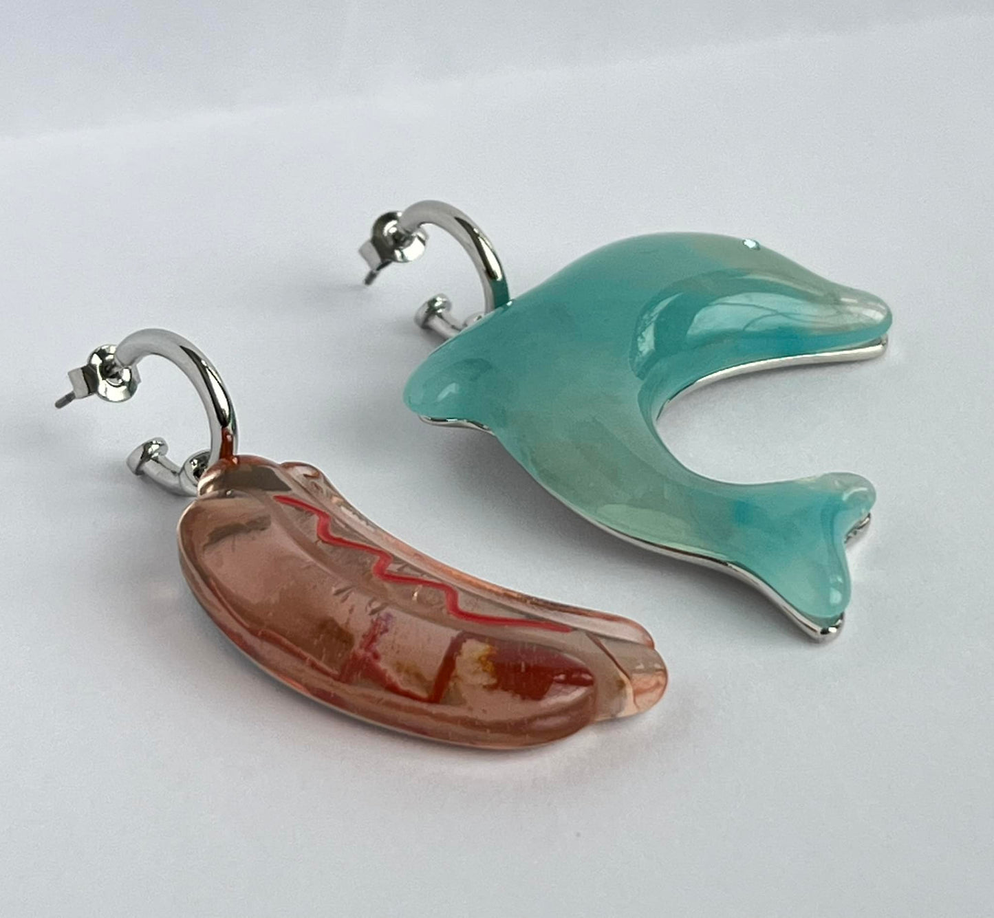Coach Hotdog Dolphin Mismatch Earrings