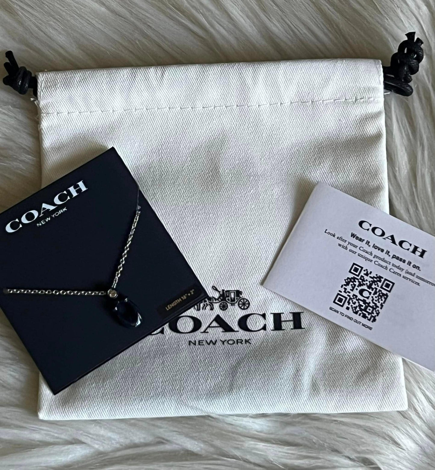 Coach Signature Enamel Necklace