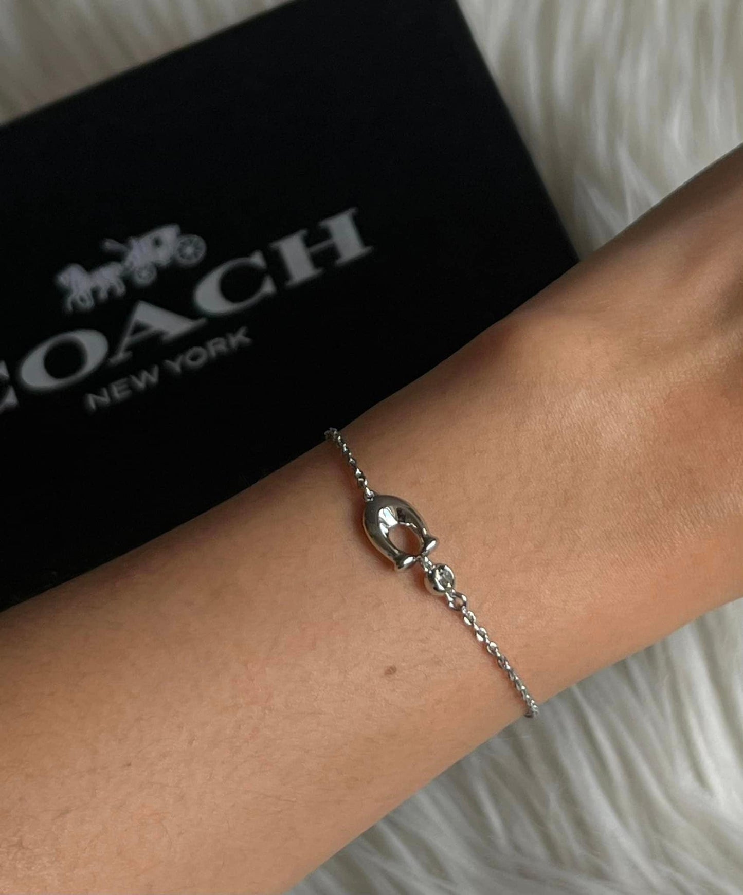 Coach Signature Crystal Slider Bracelet