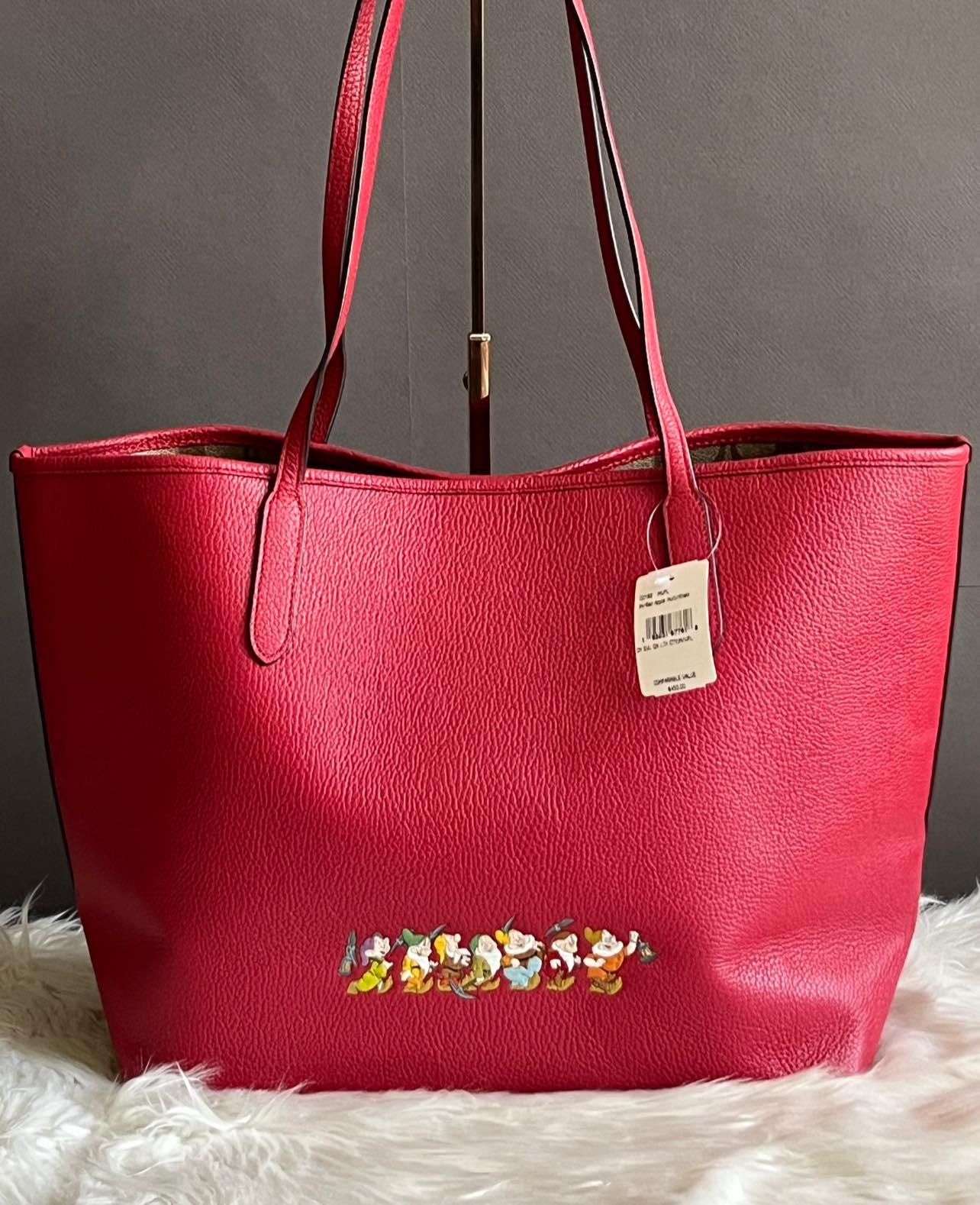 Disney X Coach City Tote with Signature Canvas Interior and Evil Queen Motif