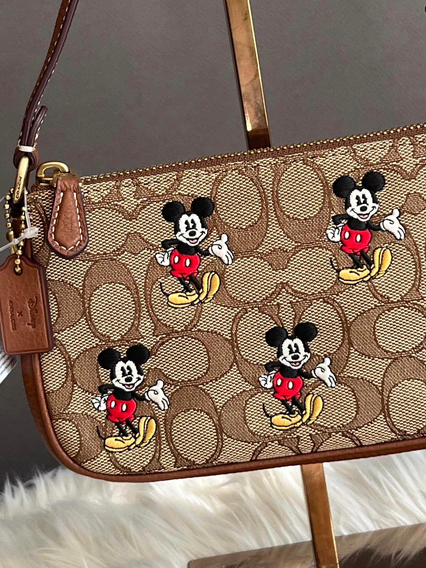 Coach Disney X Nolita 19 in Signature Jacquard with Mickey Mouse Print