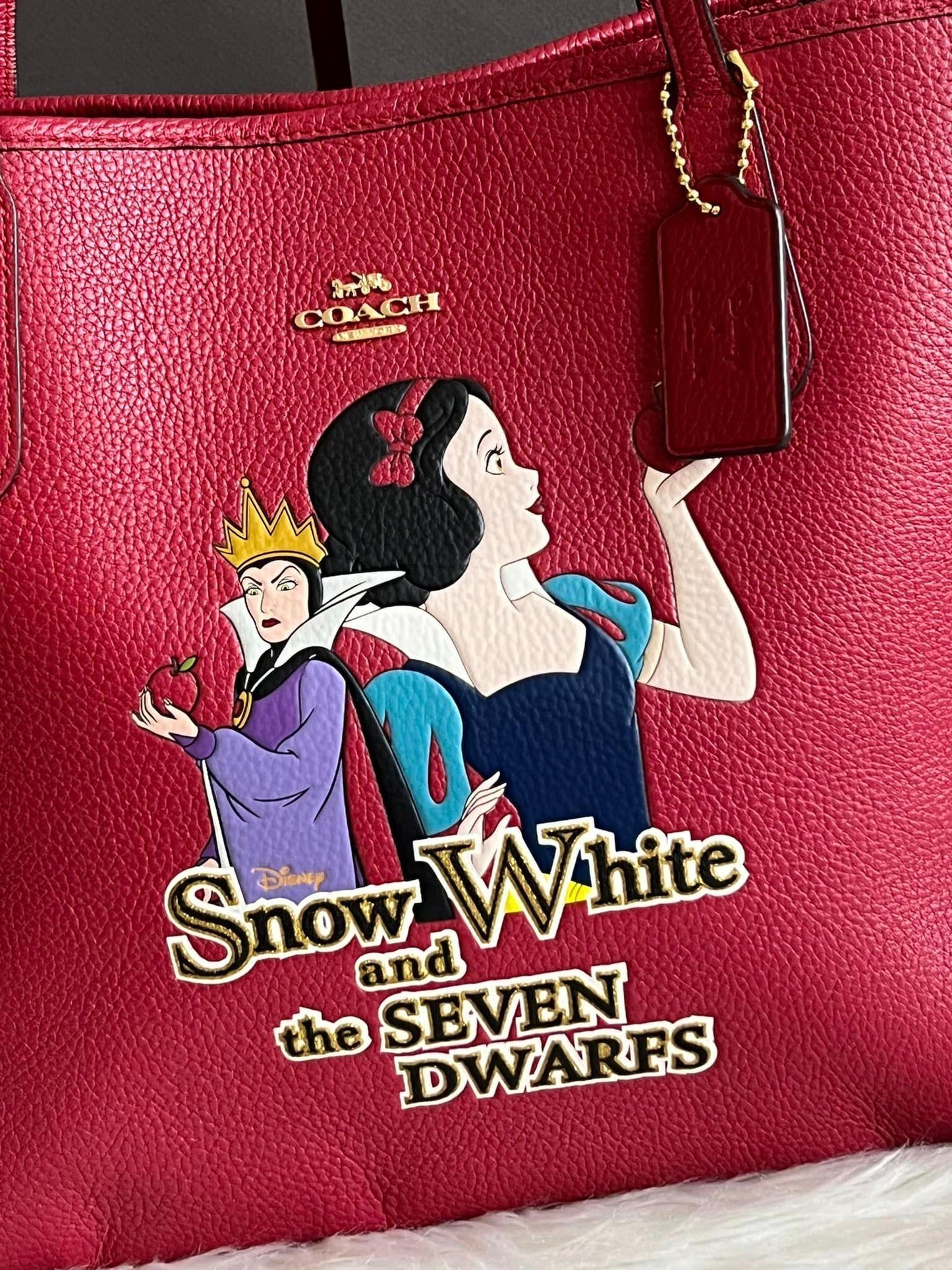 Disney X Coach City Tote with Signature Canvas Interior and Evil Queen Motif