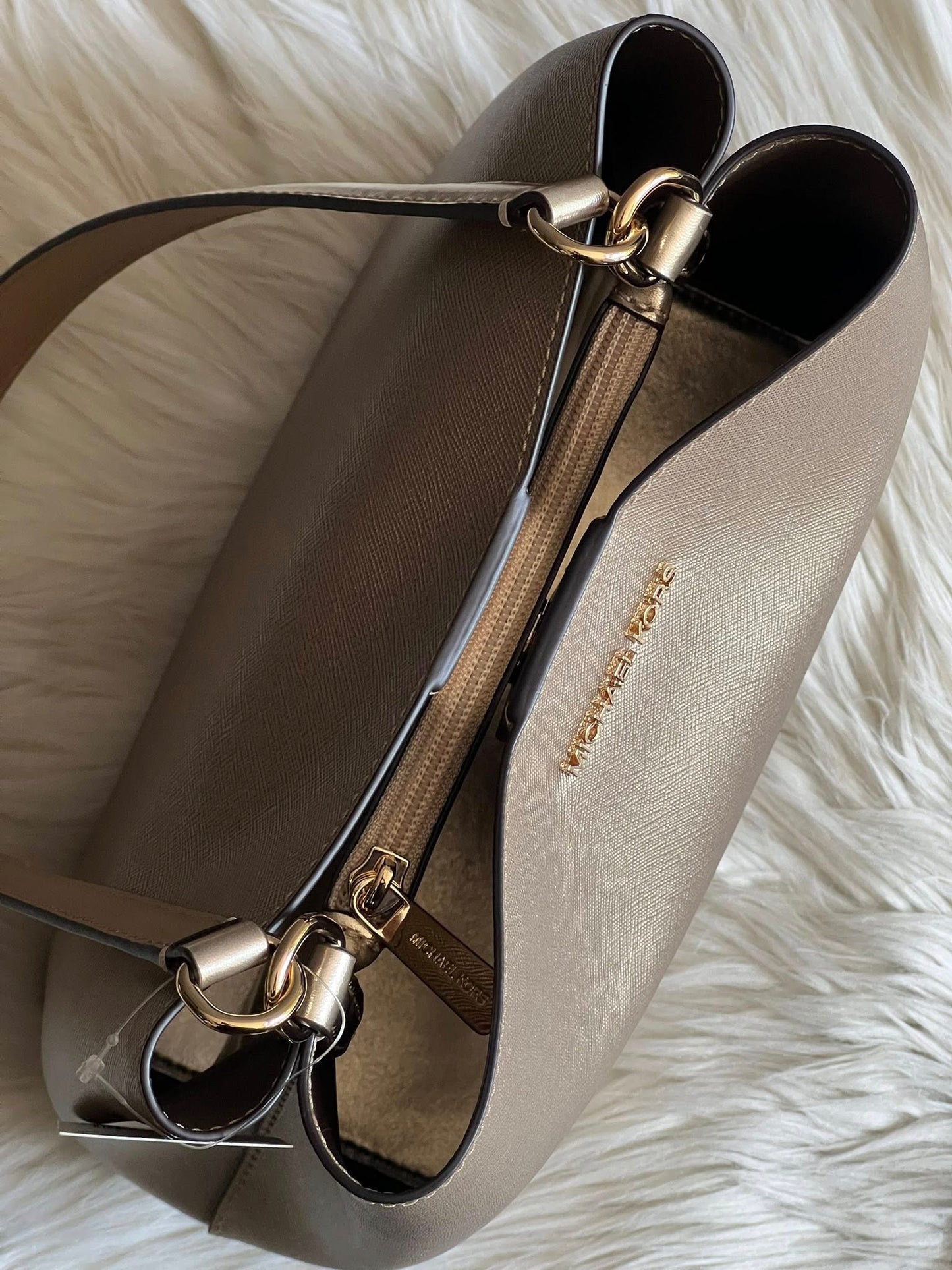 Michael Kors Pratt Medium Metallic Shoulder Bag
