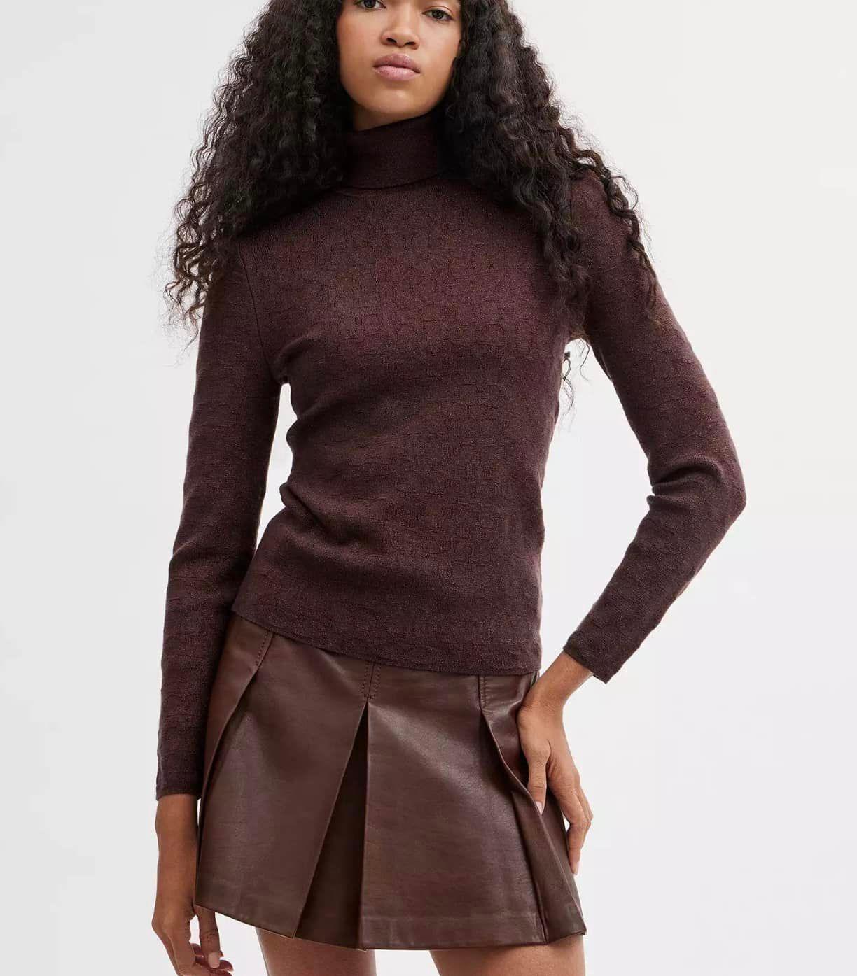 Coach Lurex Signature Turtleneck Sweater