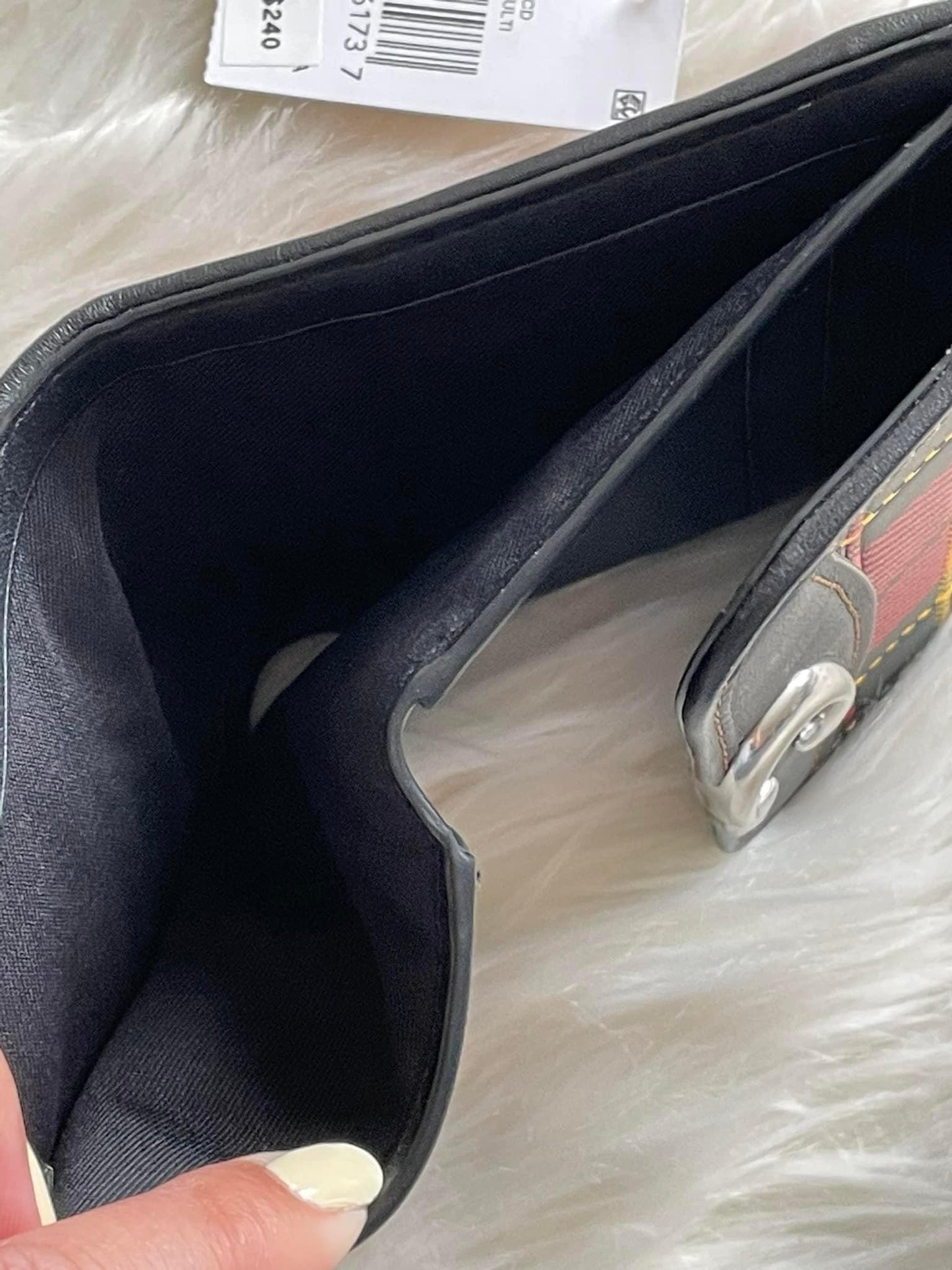 Coach Bandit Wallet with Plaid Print