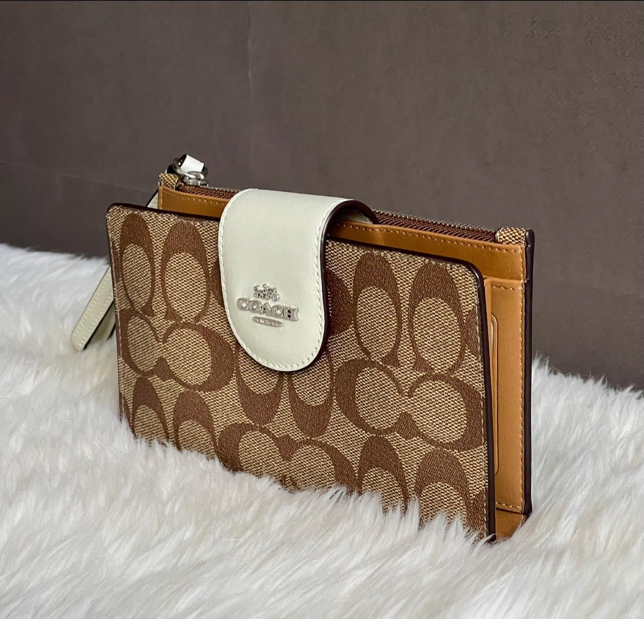 Coach Phone Wallet In Colorblock Signature Canvas