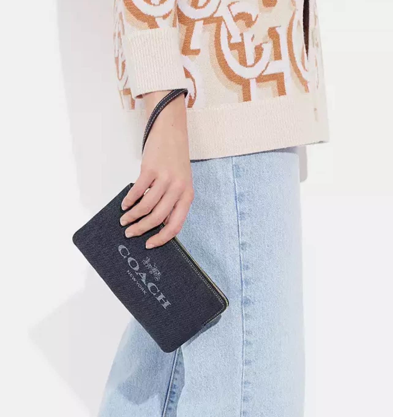 Coach Large Corner Zip Wristlet