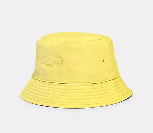 Coach Reversible Signature Nylon Bucket Hat