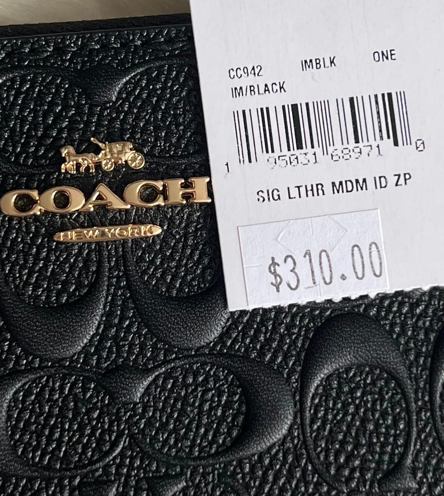 Coach Medium Id Zip Wallet In Signature Leather
