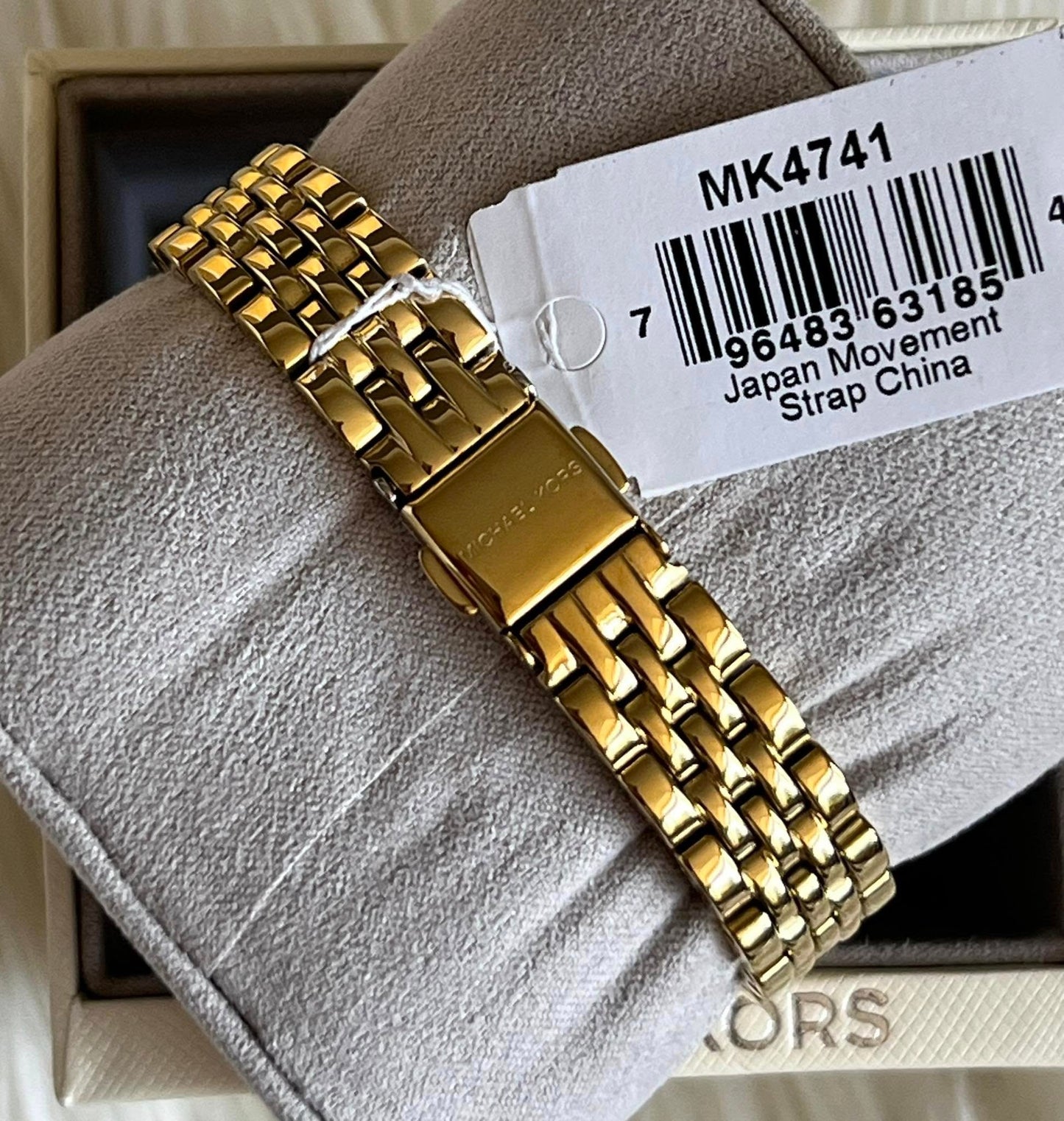 Michael Kors Women’s Petite Lexington Pave Gold-Tone Watch