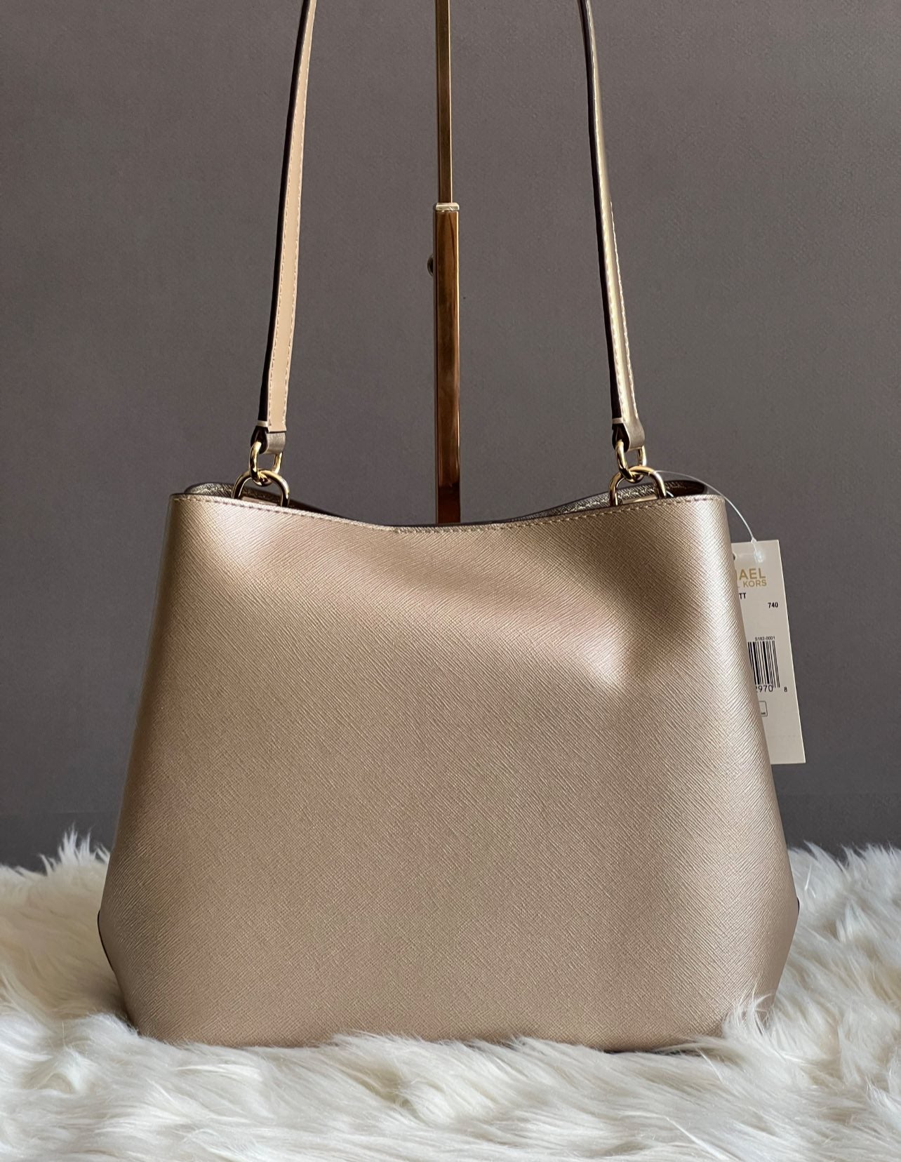 Michael Kors Pratt Medium Metallic Shoulder Bag