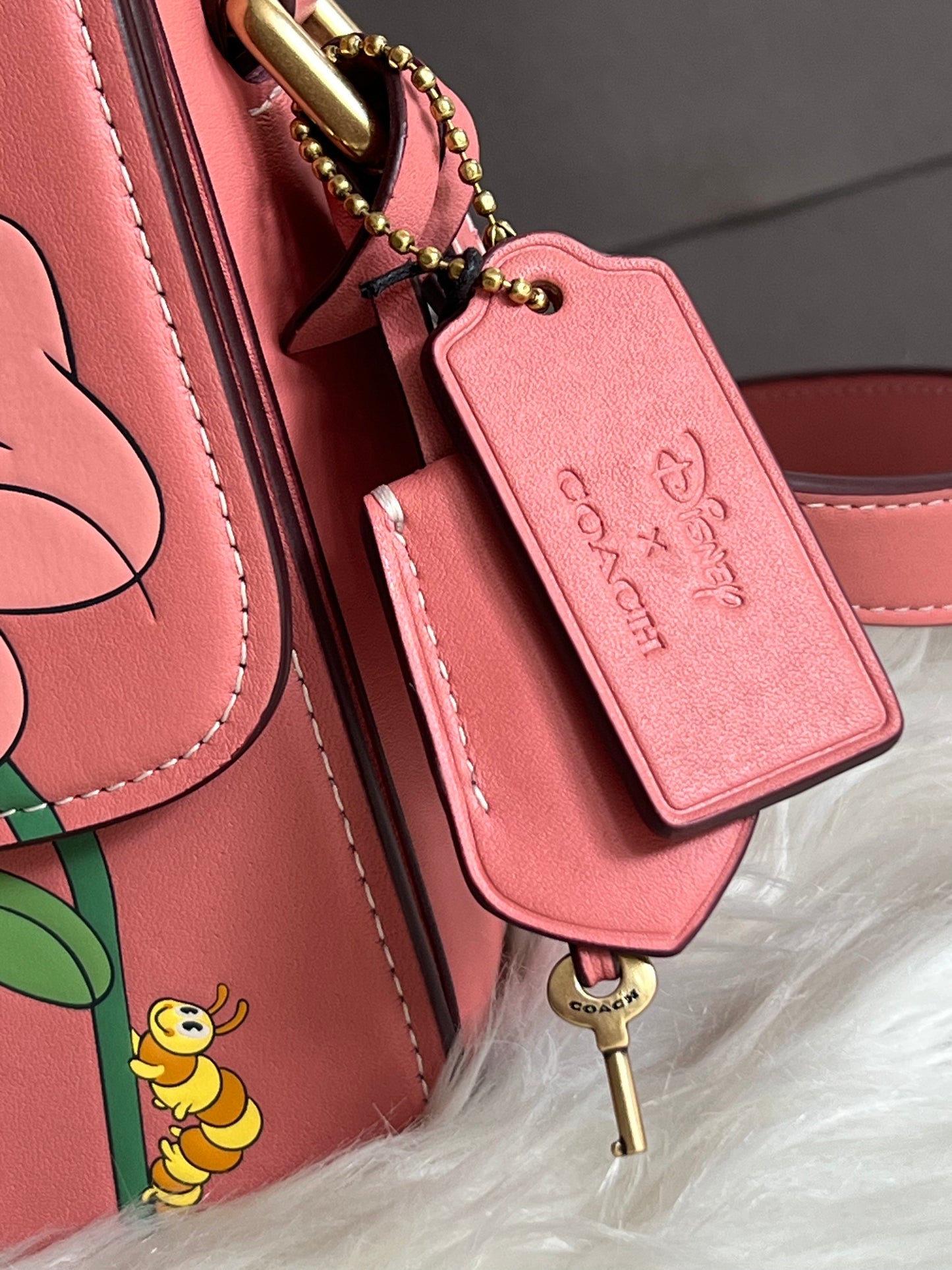 Disney X Coach Studio Shoulder Bag with Mickey Mouse and Flowers