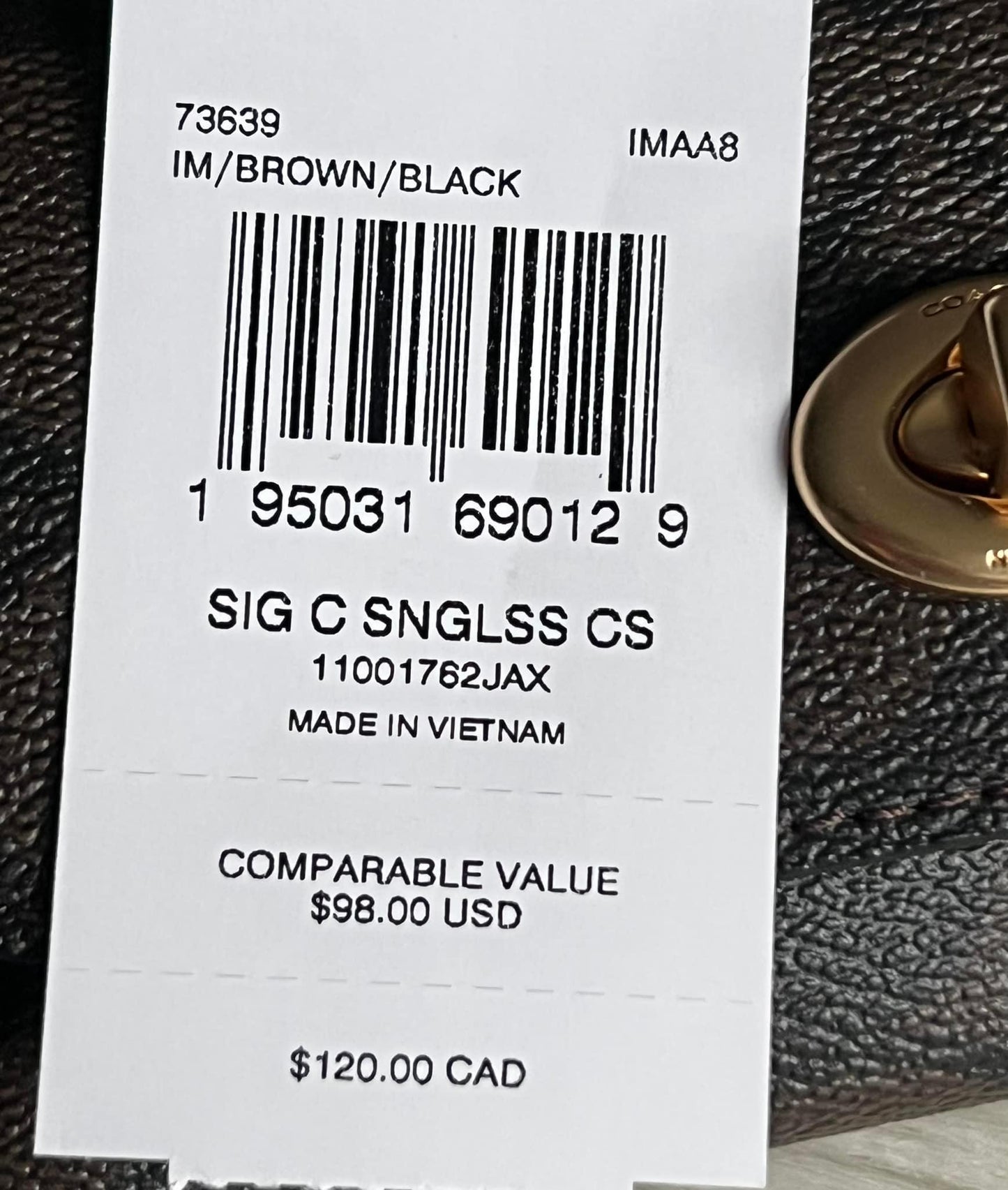 Coach Sunglass Case In Signature Canvas