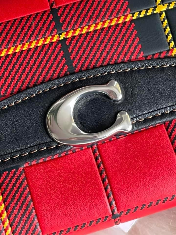 Coach Bandit Wallet with Plaid Print