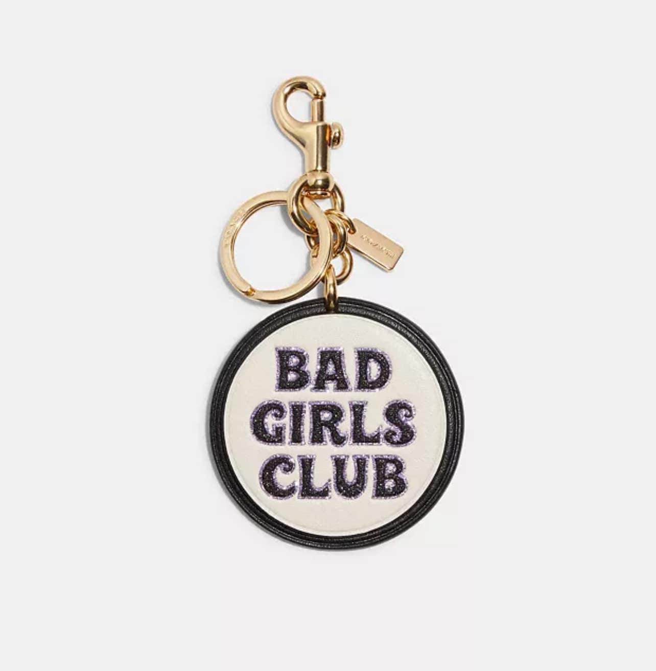 Coach Bad Girls Club Bag Charm In Signature Canvas