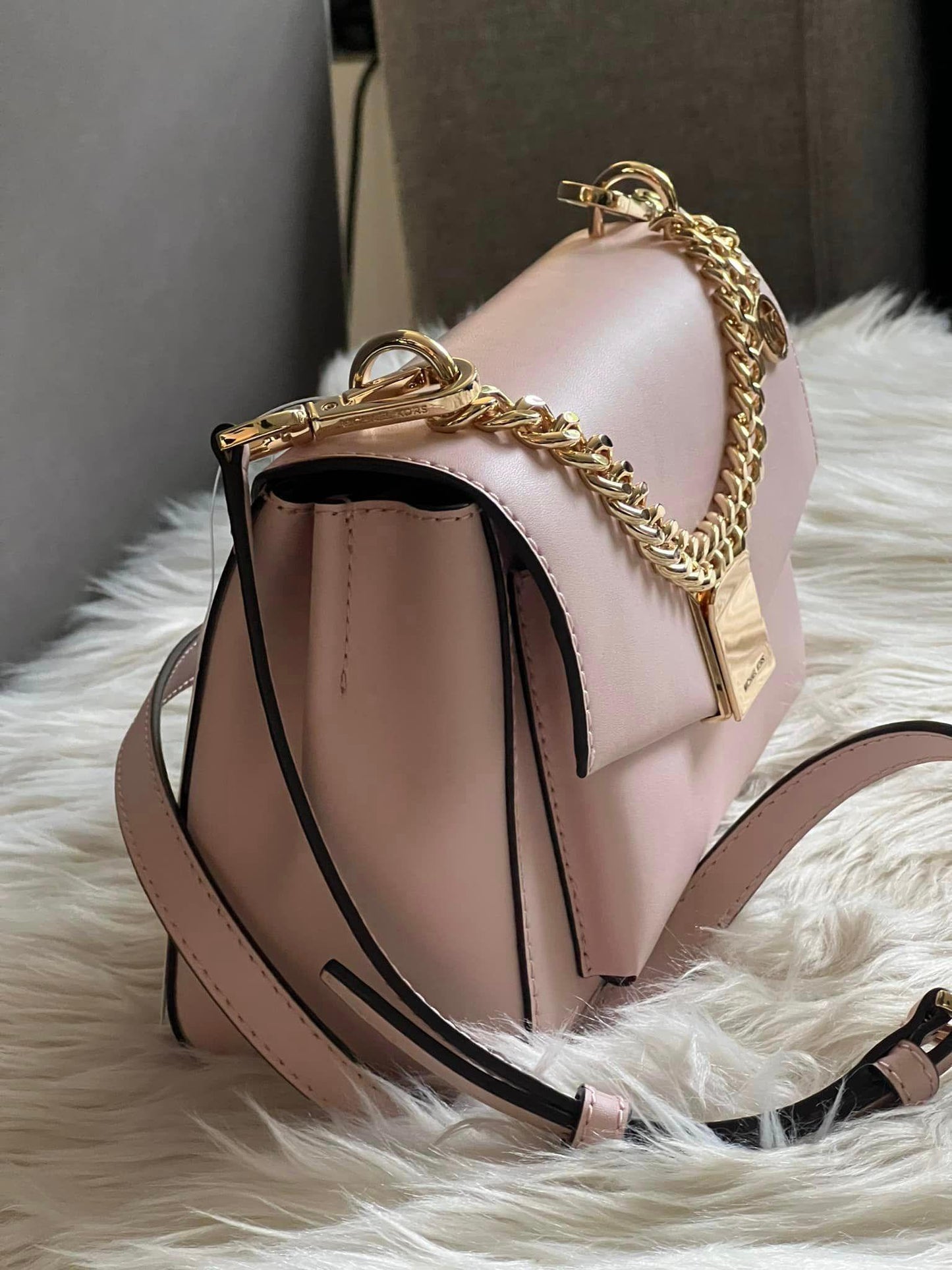 Michael Kors Lita Medium Leather Crossbody Bag
