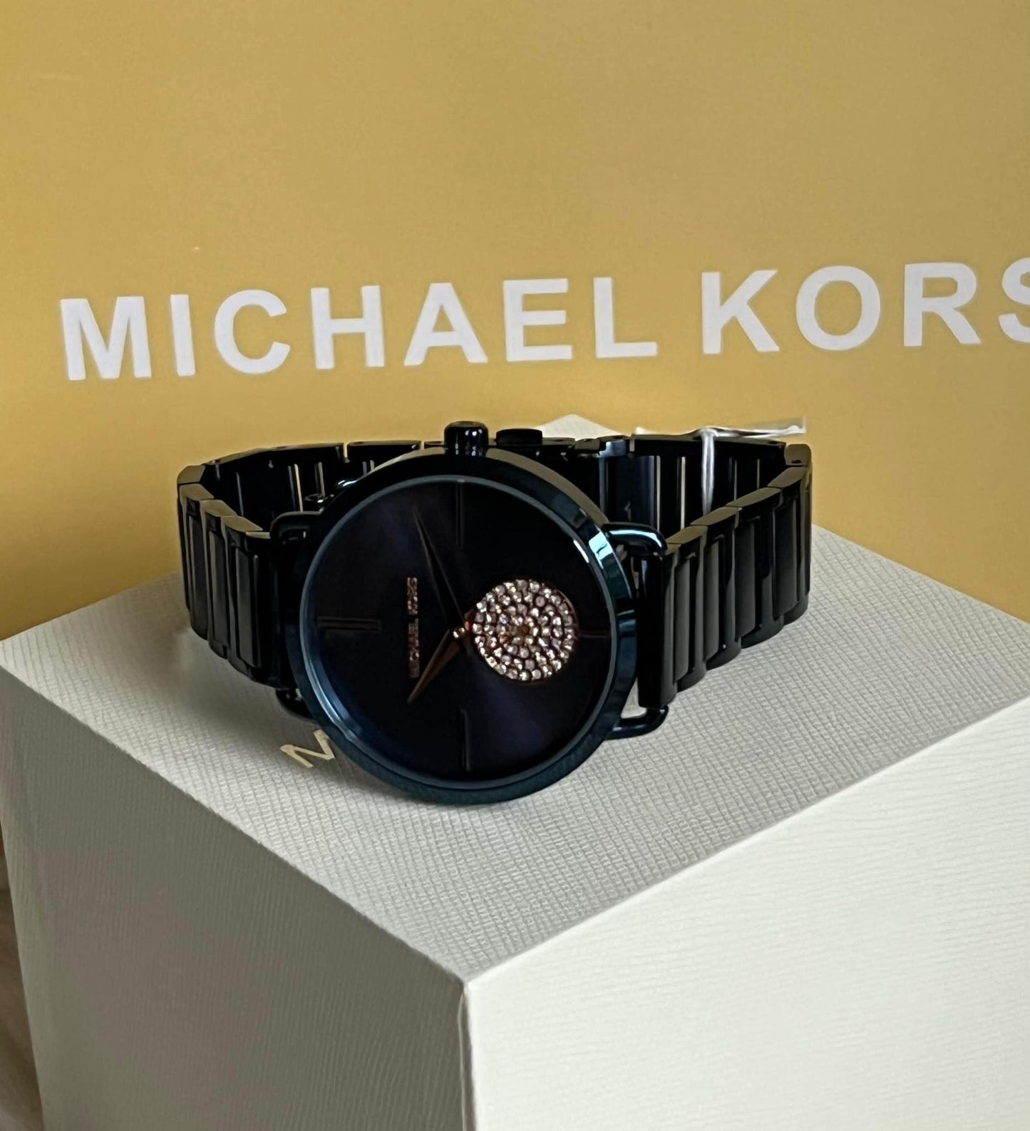 Michael Kors Women's Portia Crystallized Blue Steel Watch