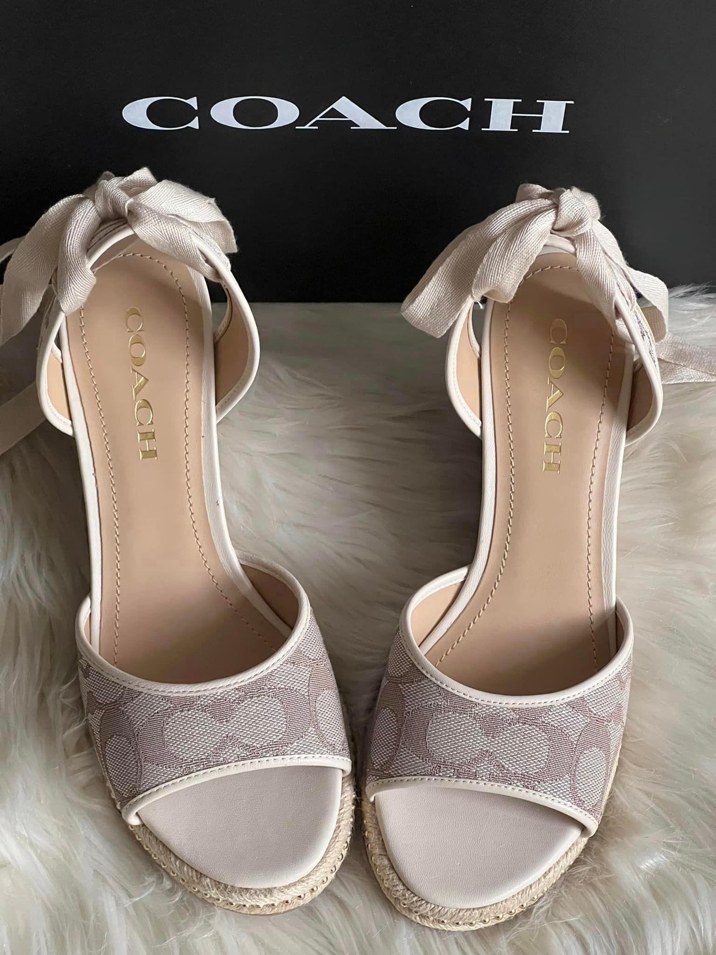 Coach Page Wedge in Recycled Signature Jacquard
