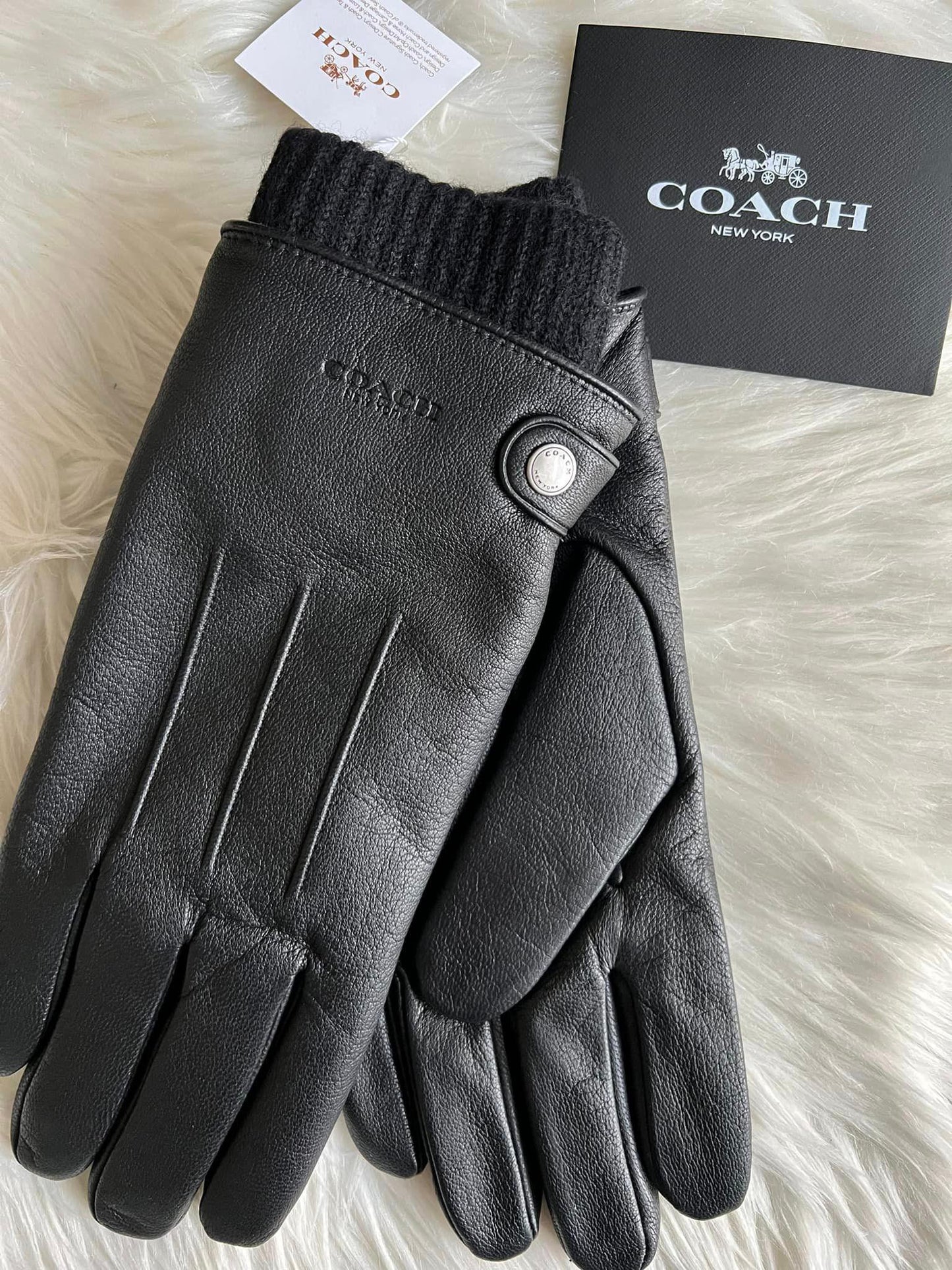 Coach 3-in-1 Leather Gloves