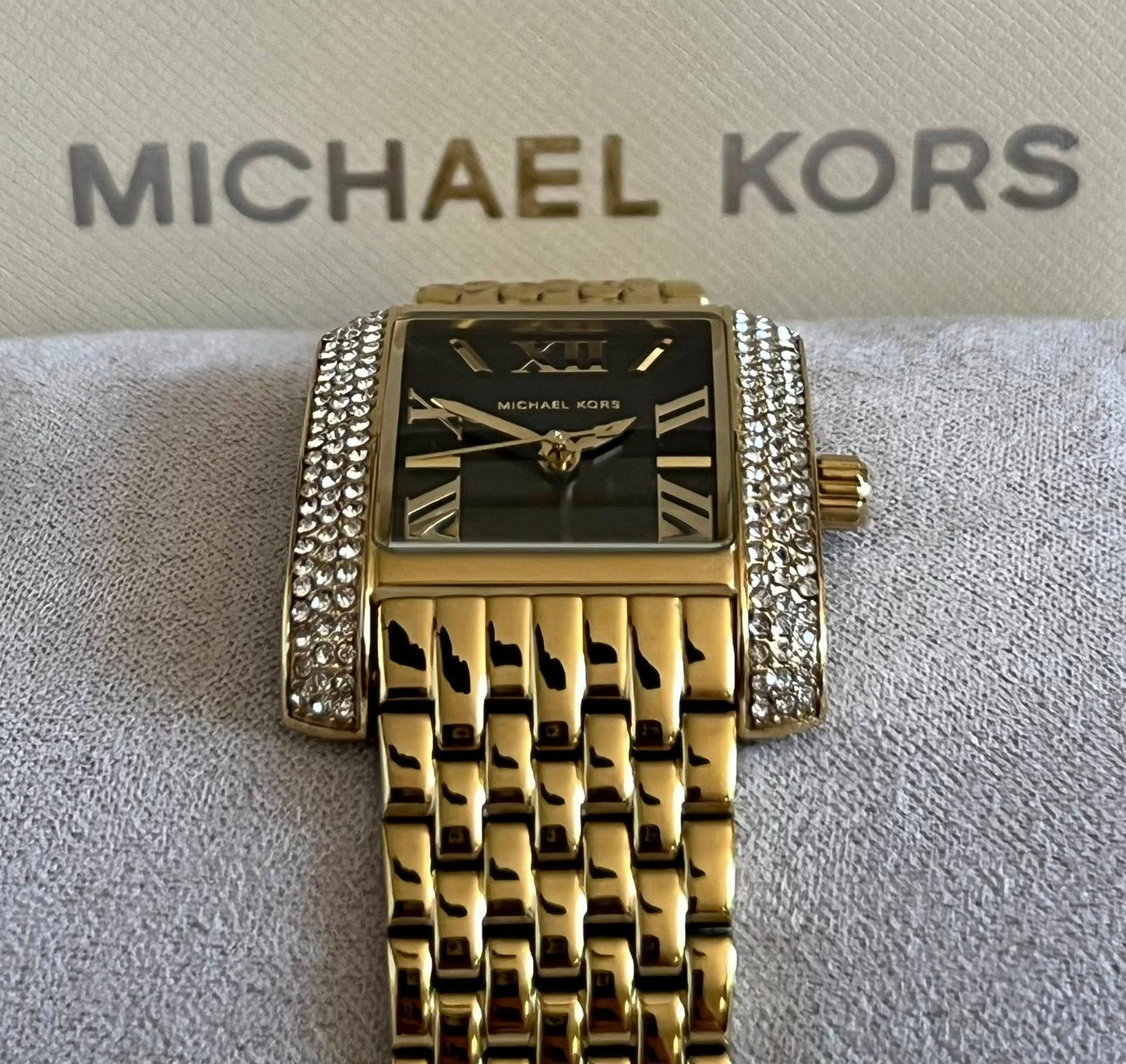 Michael Kors Women’s Emery Three-Hand Gold-Tone Stainless Steel Watch