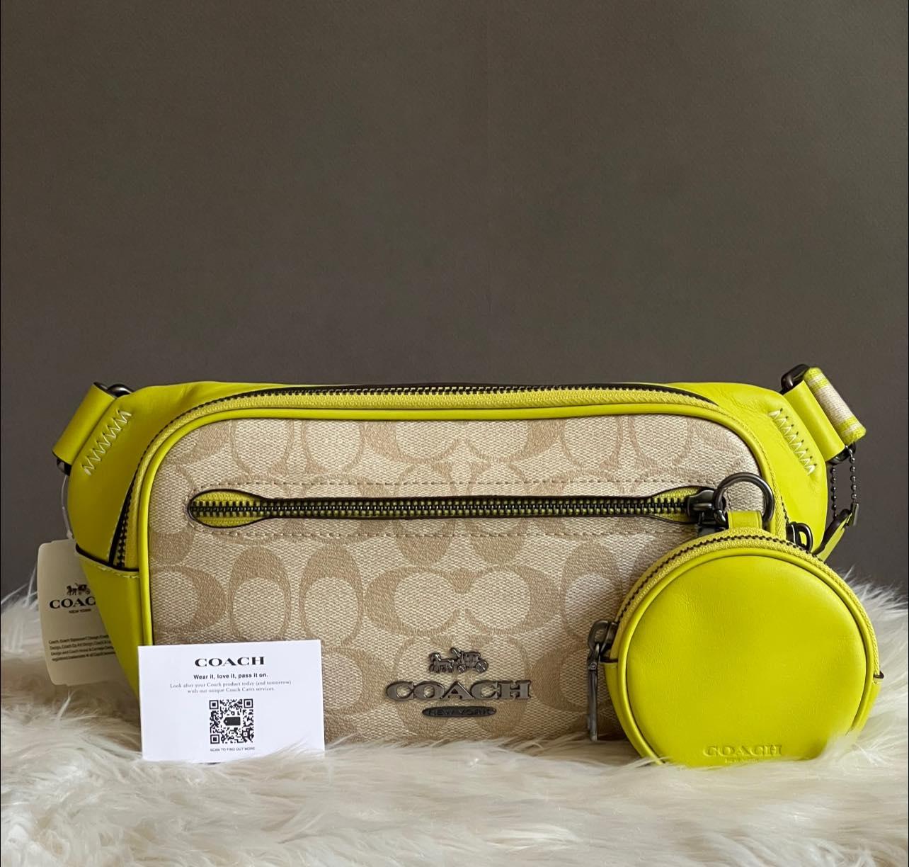 Coach Elias Belt Bag in Colorblock Signature Canvas