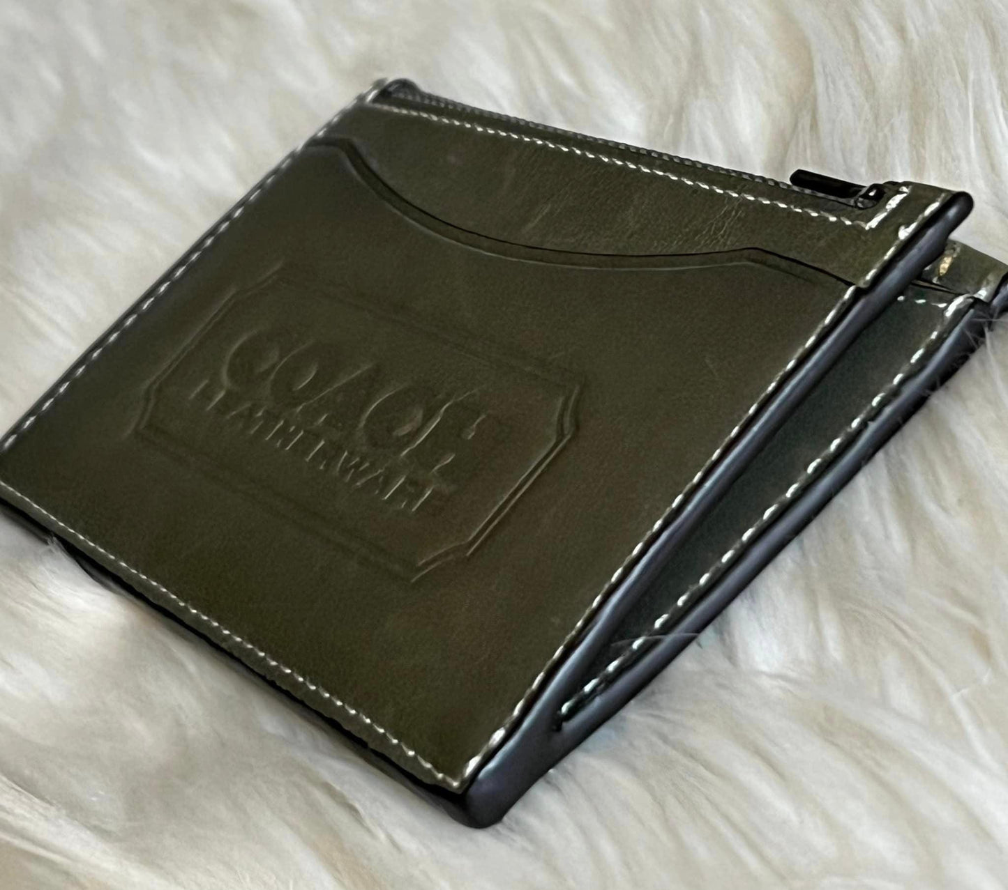 Coach Men’s Zip Card Case with Coach Badge