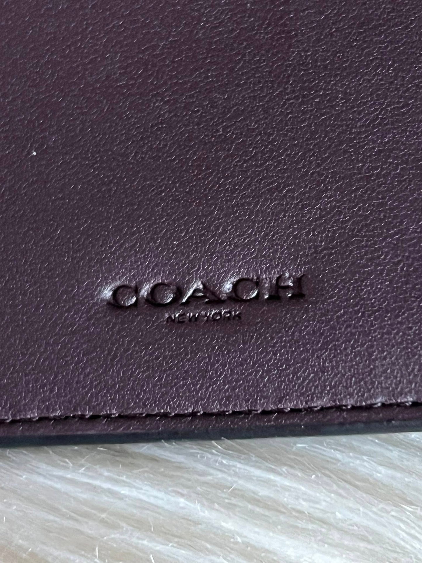Coach Card Holder Wallet In Blocked Signature Canvas