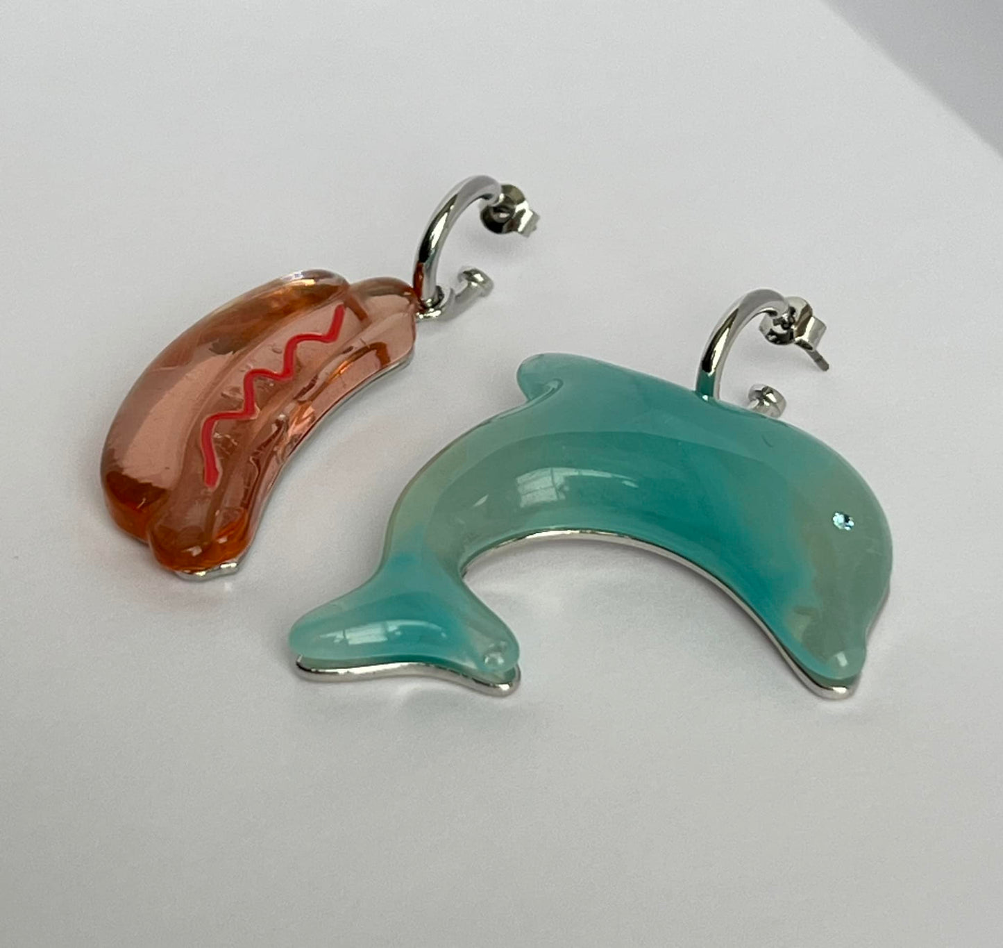 Coach Hotdog Dolphin Mismatch Earrings