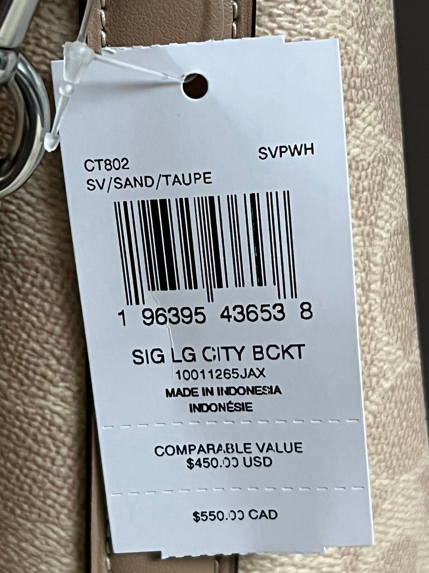 Coach City Large Bucket Bag in Signature Canvas