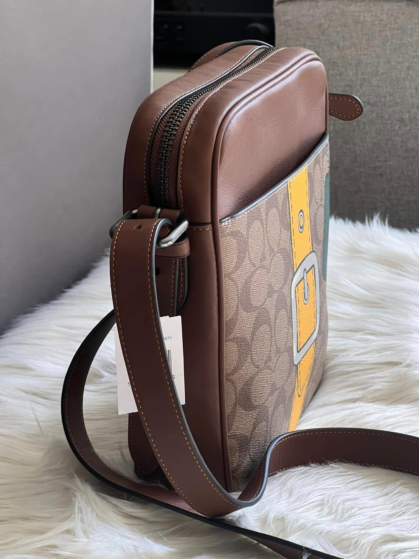Coach Hudson Crossbody Bag 21 in Signature Canvas with Trompe L’oeil Print