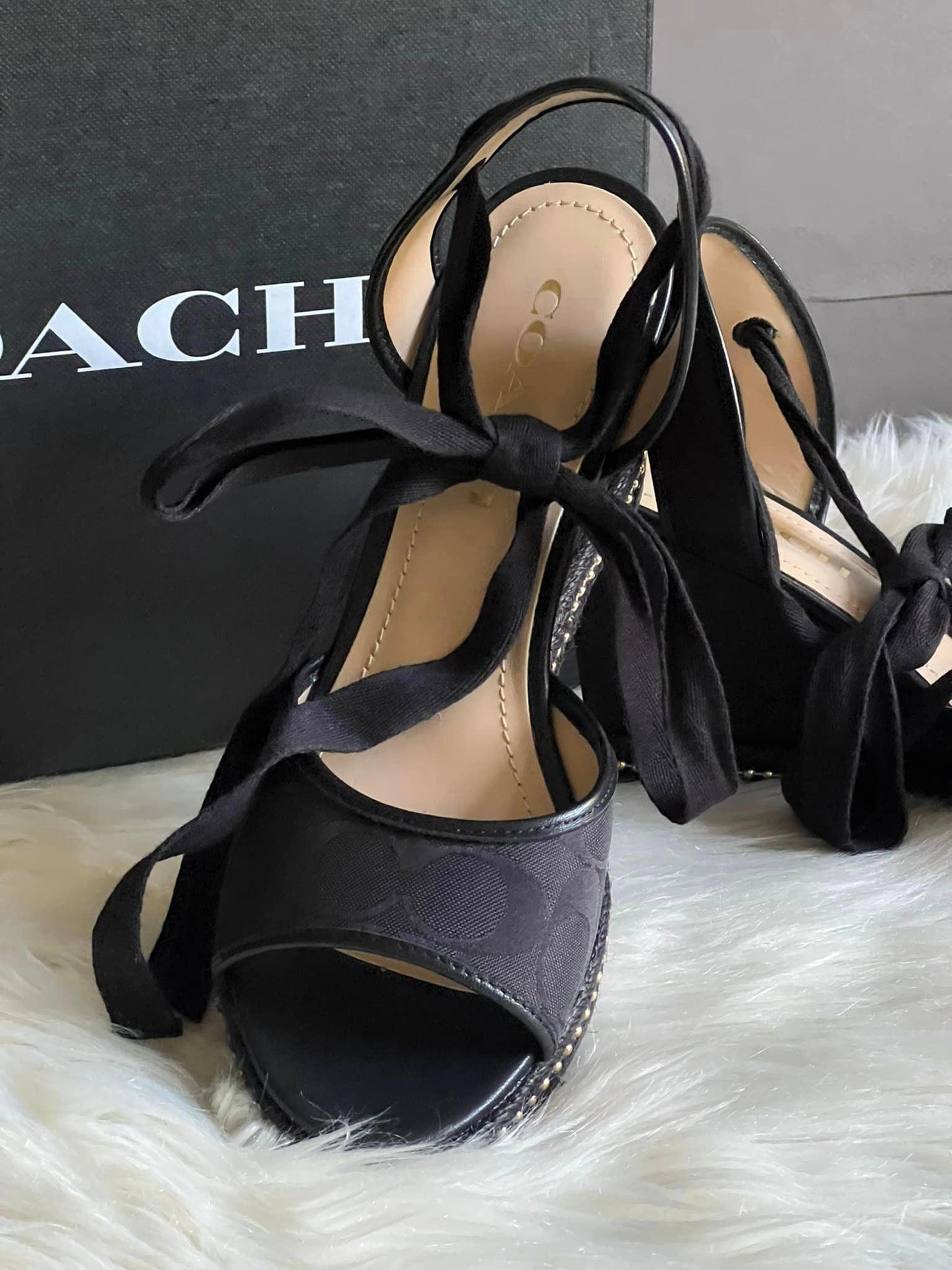 Coach Page Wedge in Recycled Signature Jacquard