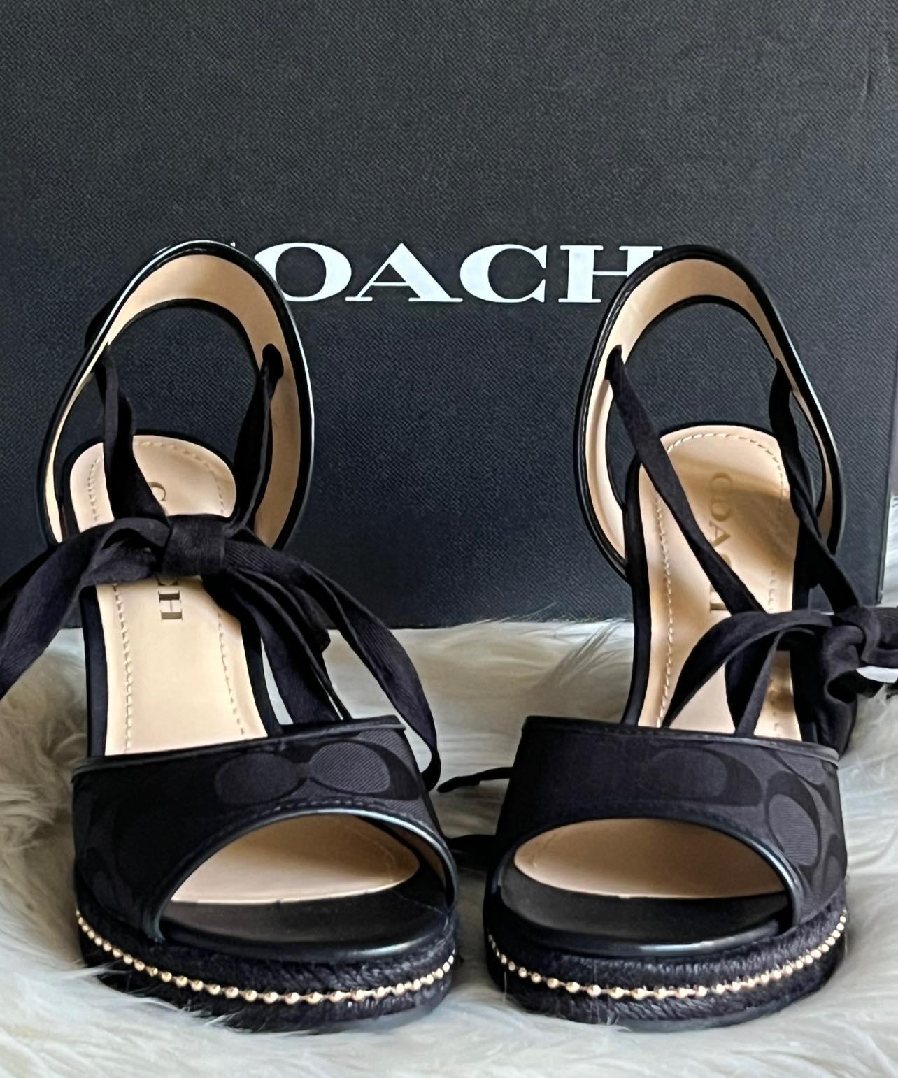 Coach Page Wedge in Recycled Signature Jacquard