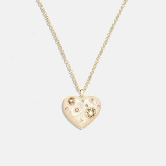 Coach Signature Heart Pendant Necklace