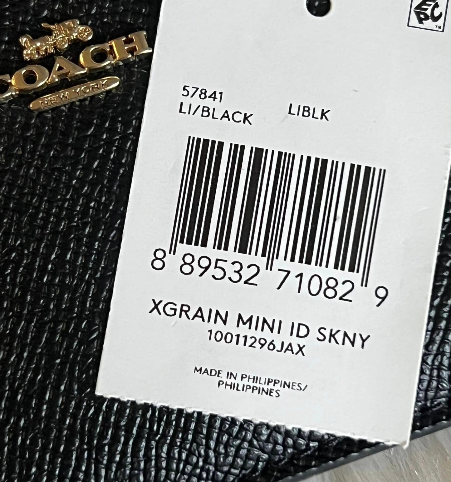Coach Crossgrain Mini Skinny ID Case