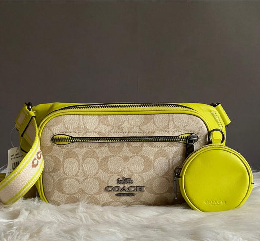 Coach Elias Belt Bag in Colorblock Signature Canvas