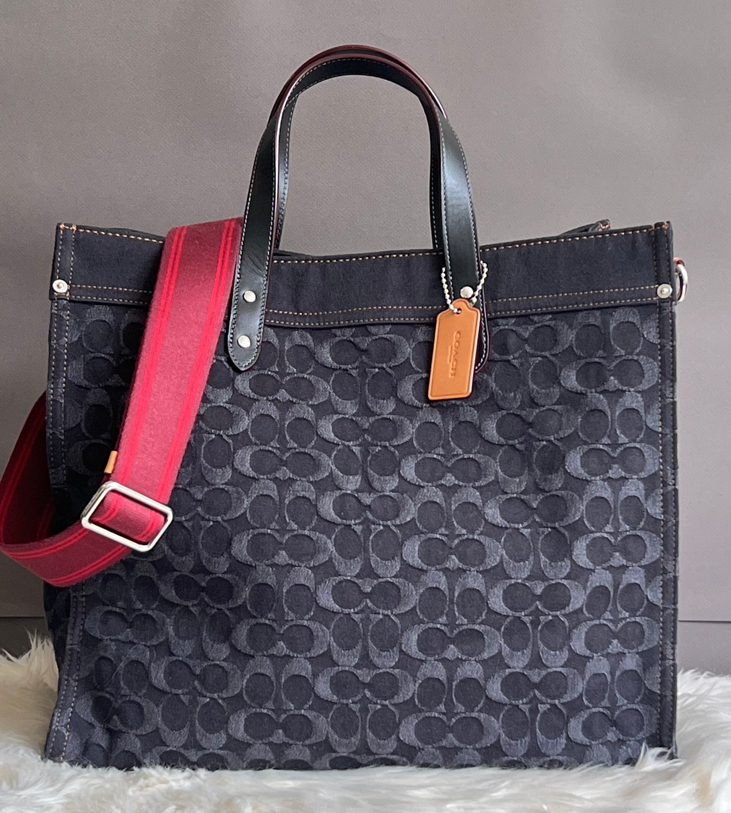 Coach Field Tote 40 in Signature Denim