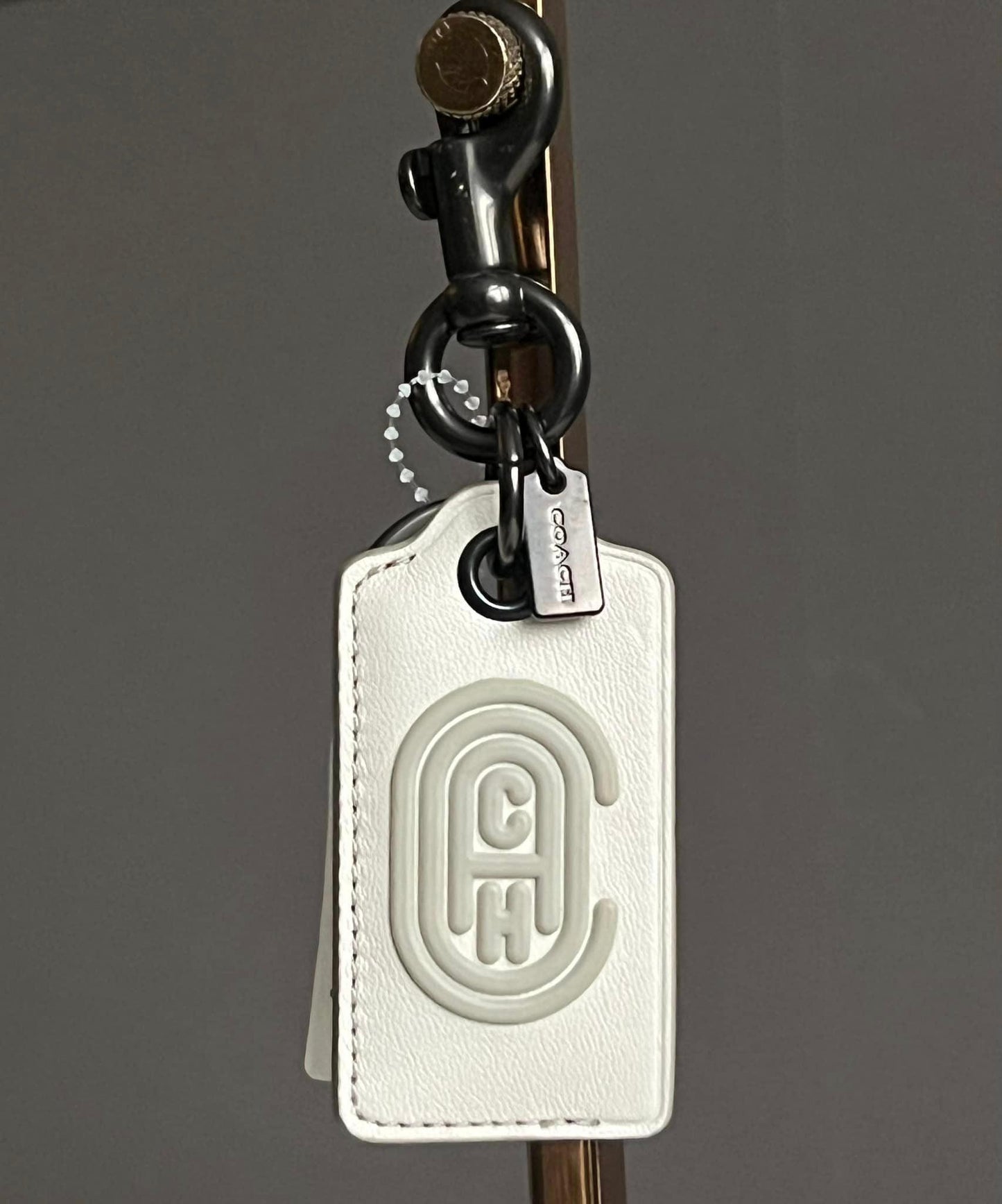 Coach 2021 SS Bottle Opener Key Fob with Coach Patch